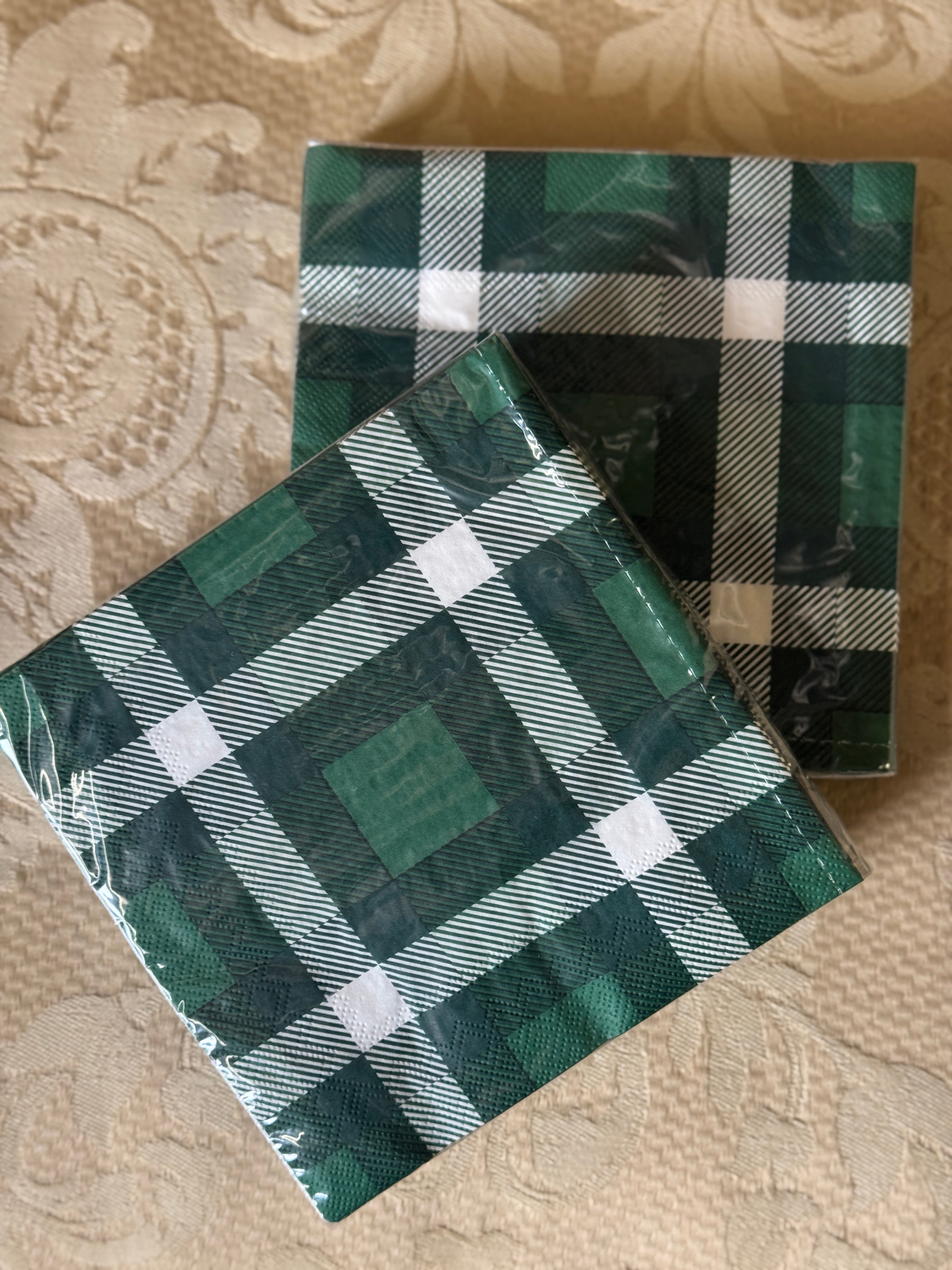 Green Plaid Napkins