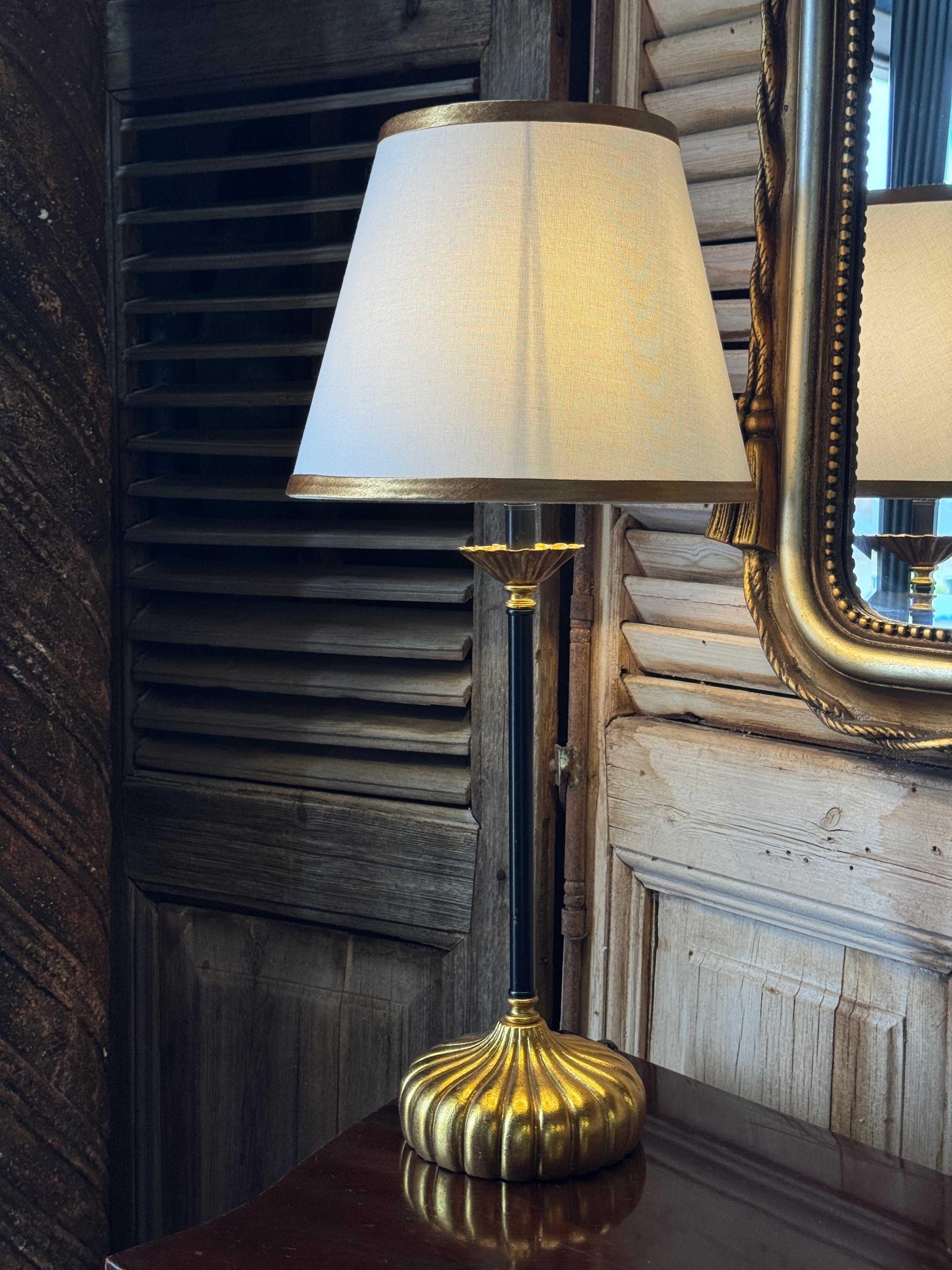 Pair of Black & Gold Table Lamps