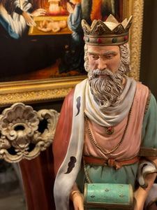 Large Vintage Statue of Wise Man