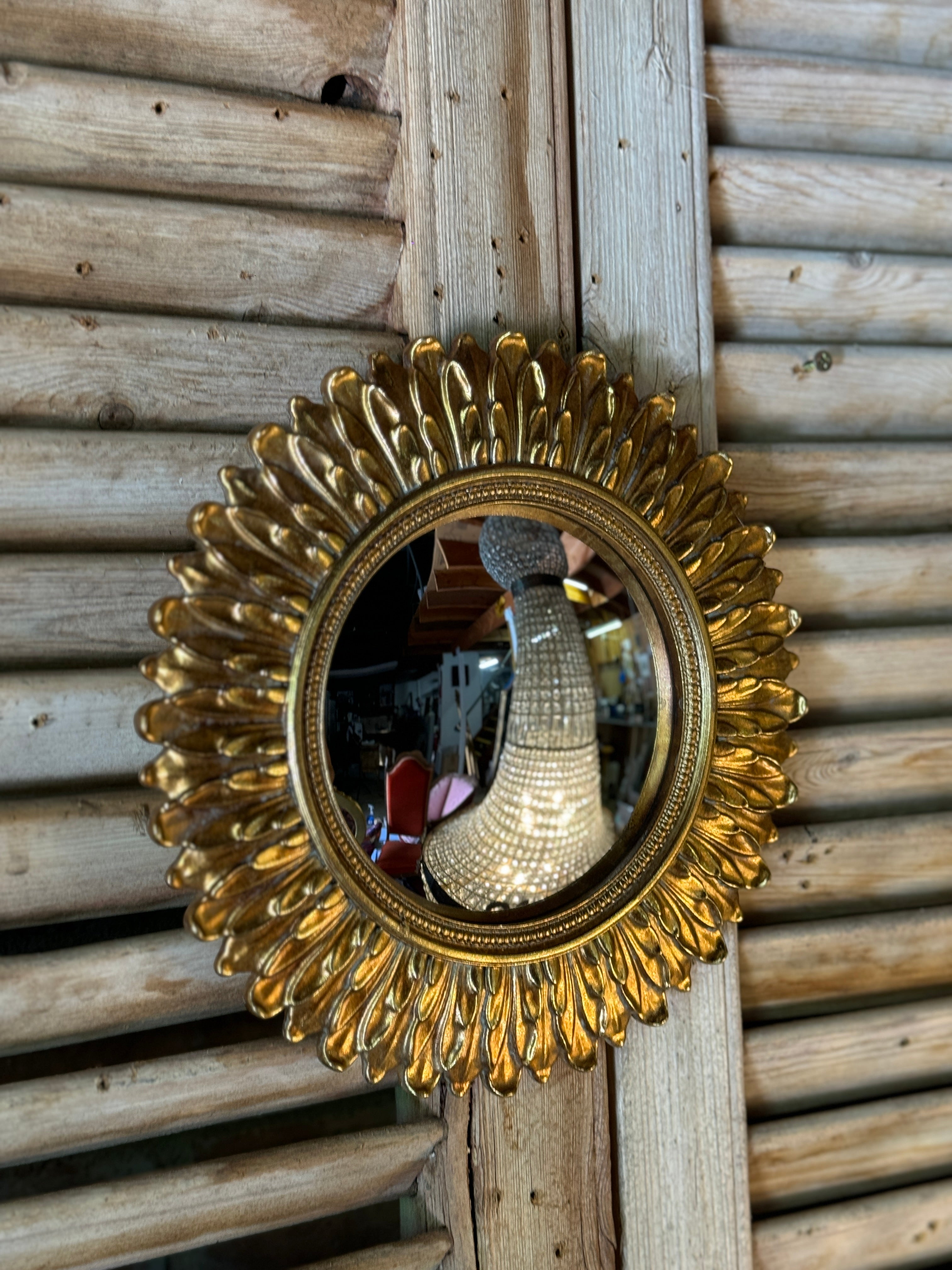 Large Acanthus Leaf Sunburst Mirror