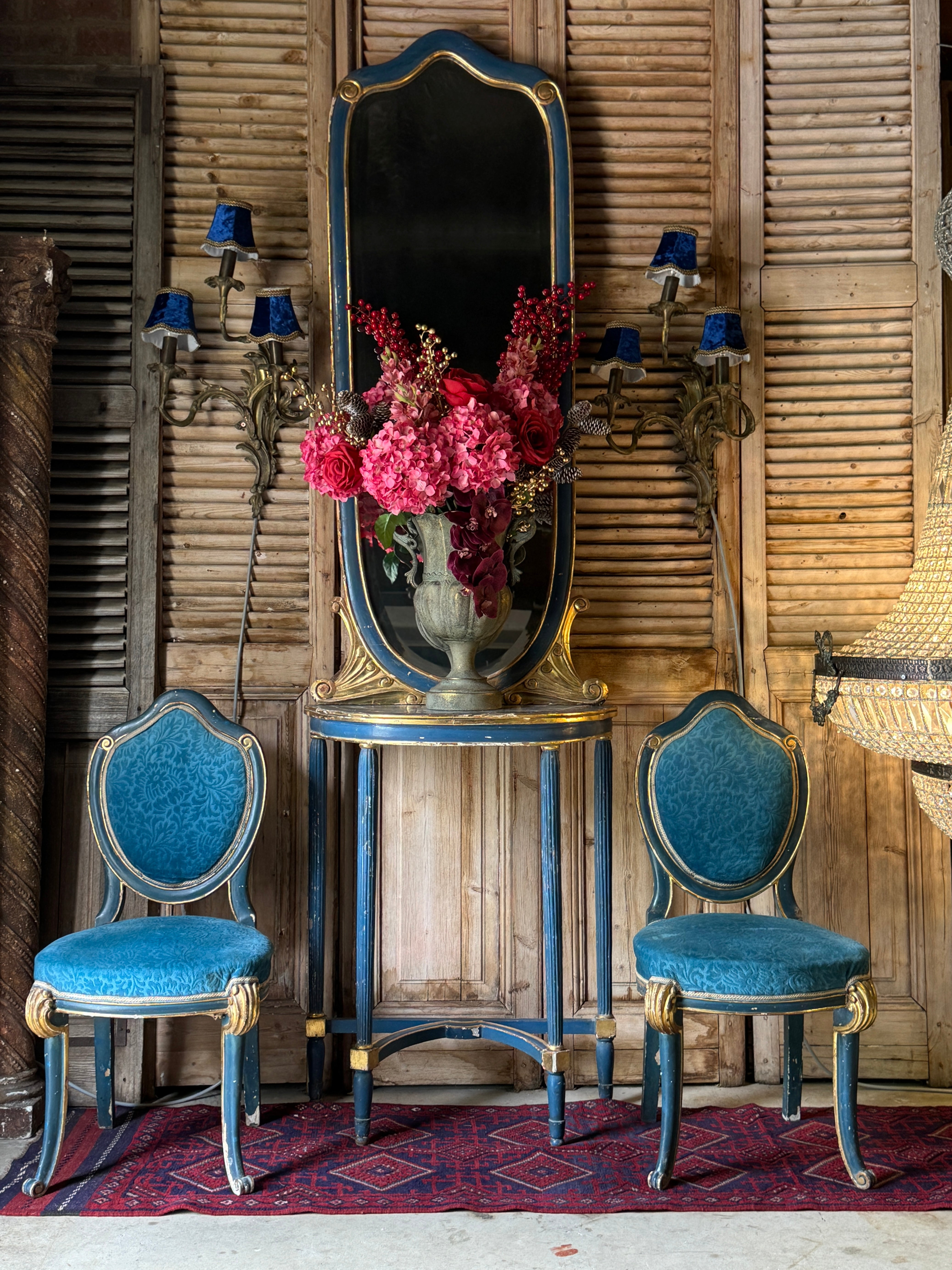 Antique French Console with Mirror