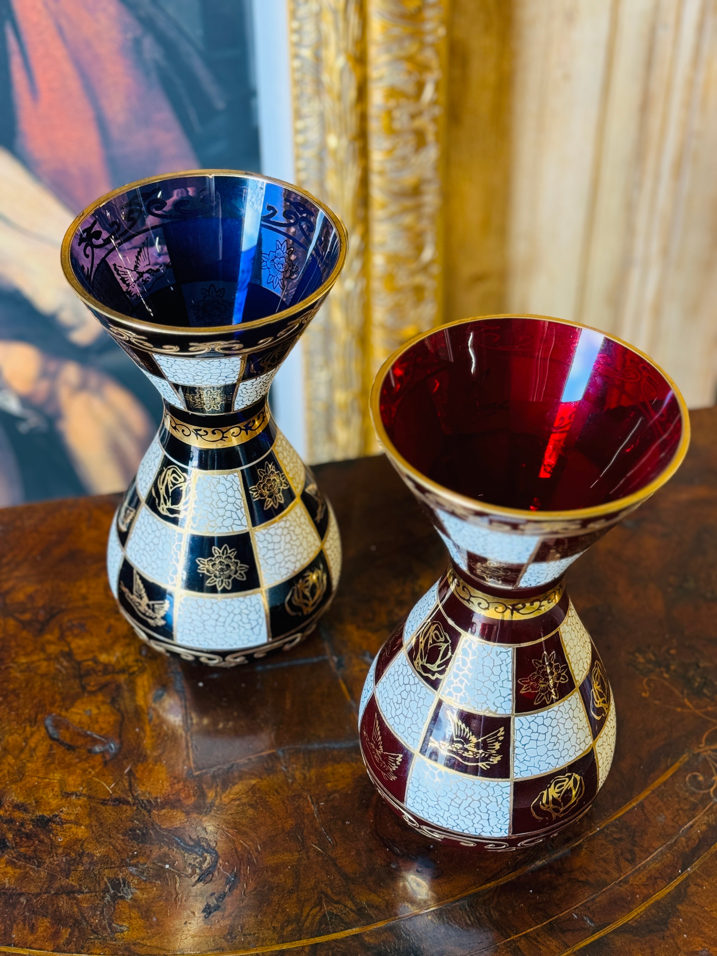 Vintage Venetian Glass Vases