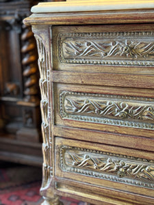 Louis XVI Style Marble Top Side Table