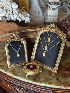 Gilt Jewellery Frame with Black Velvet