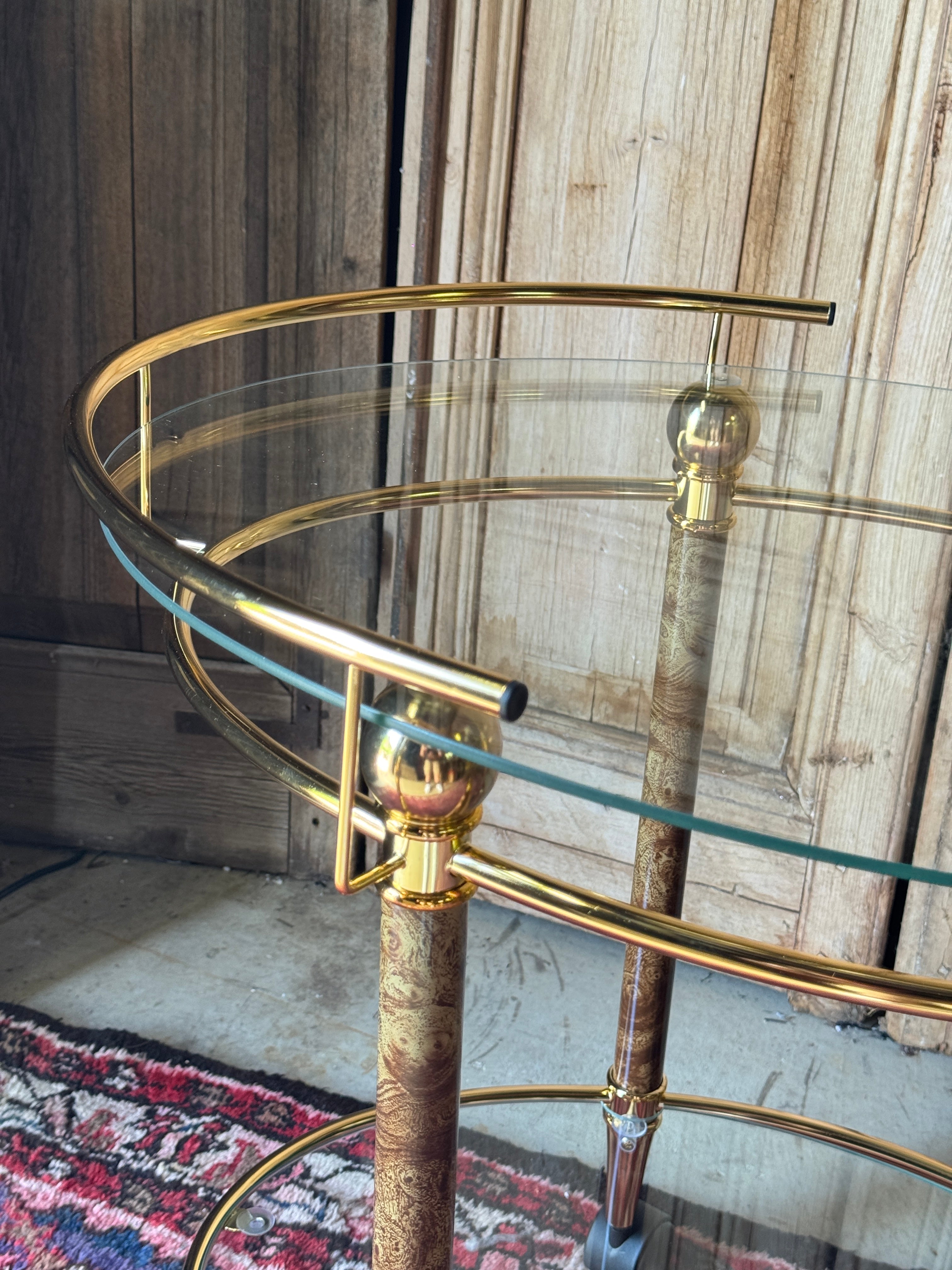 Oval Glass Drinks Trolley