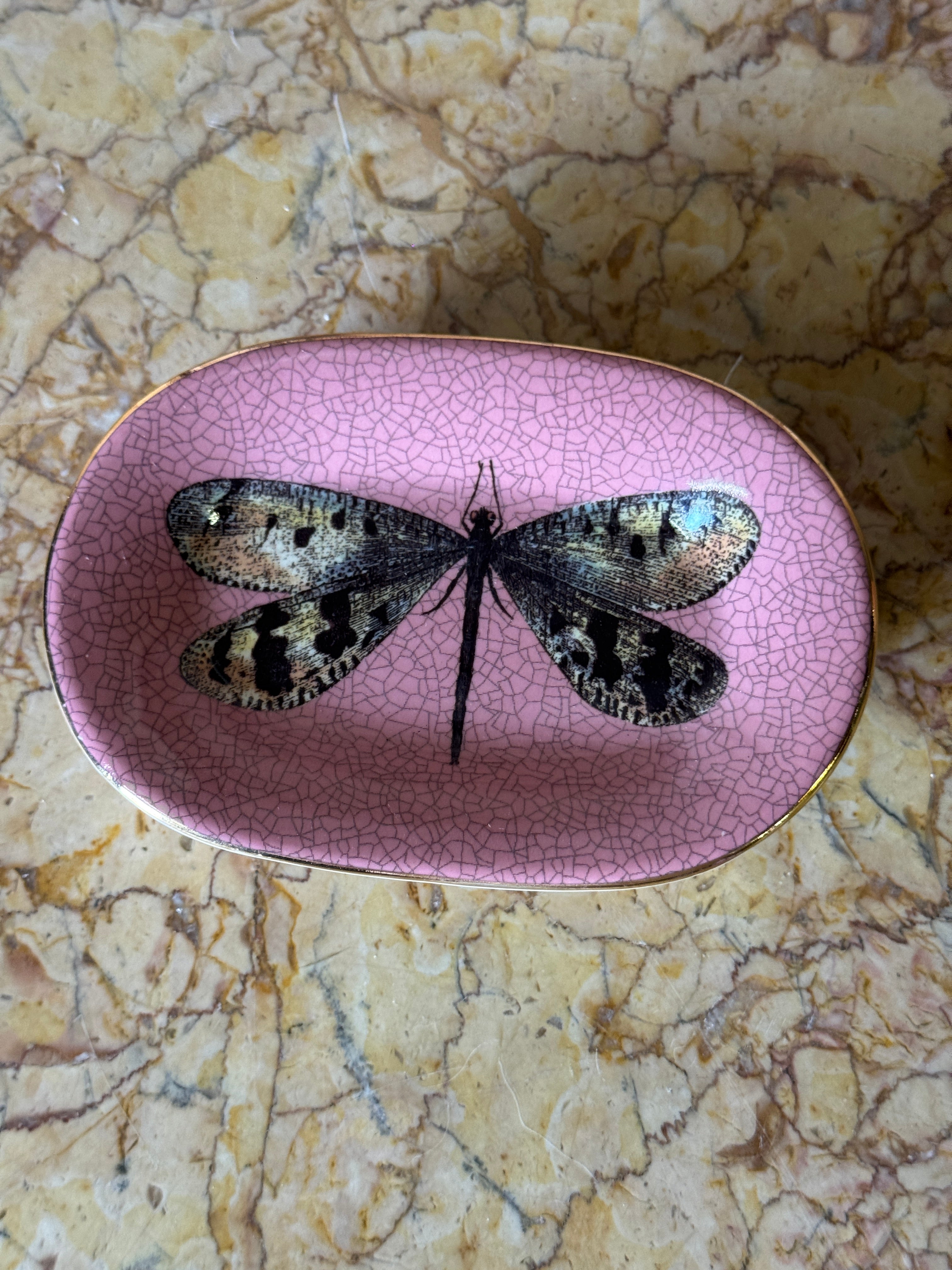 Pink Dragonfly Soap Dish
