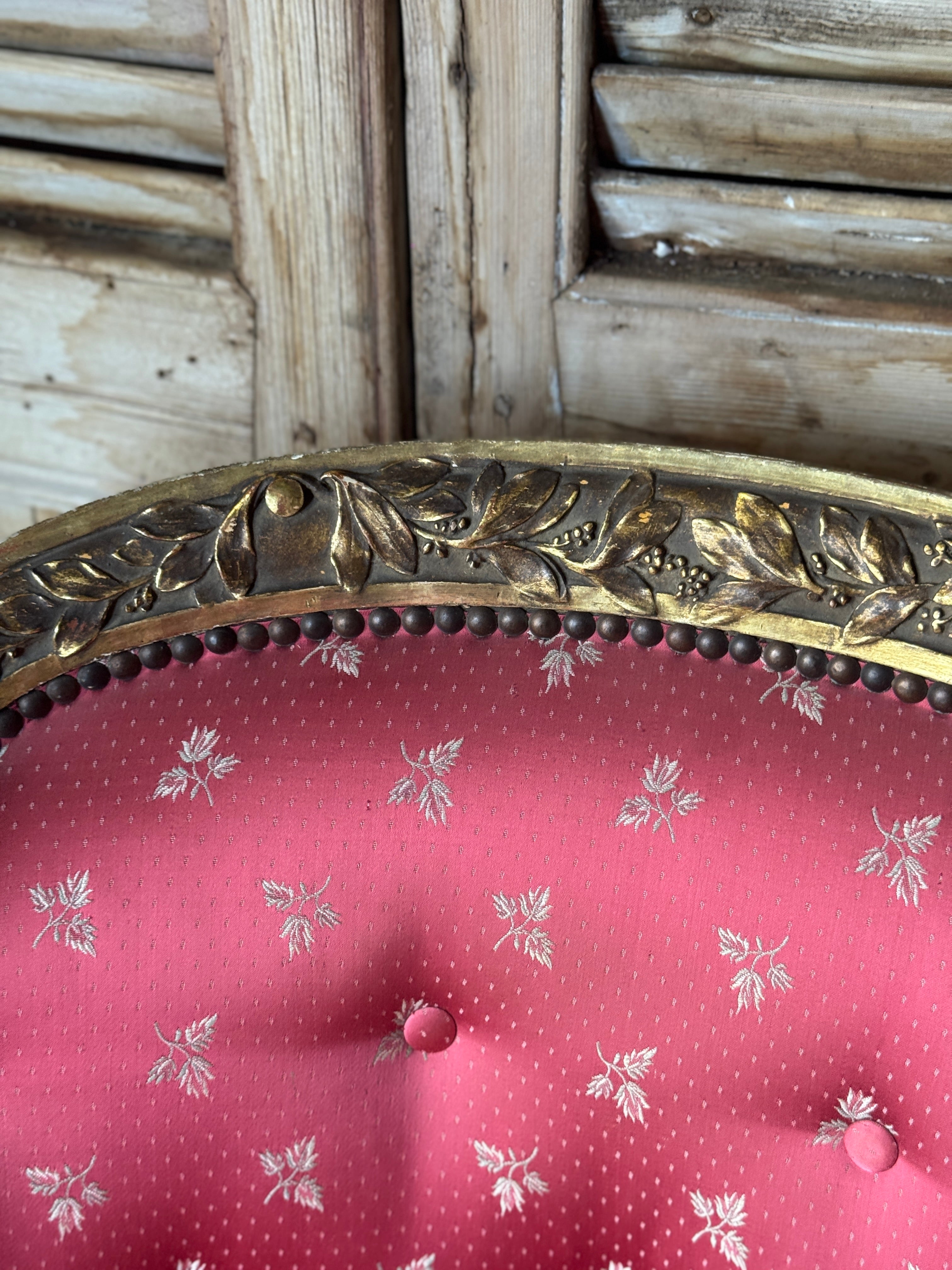 Antique French Louis XVI Style Bergère Armchair
