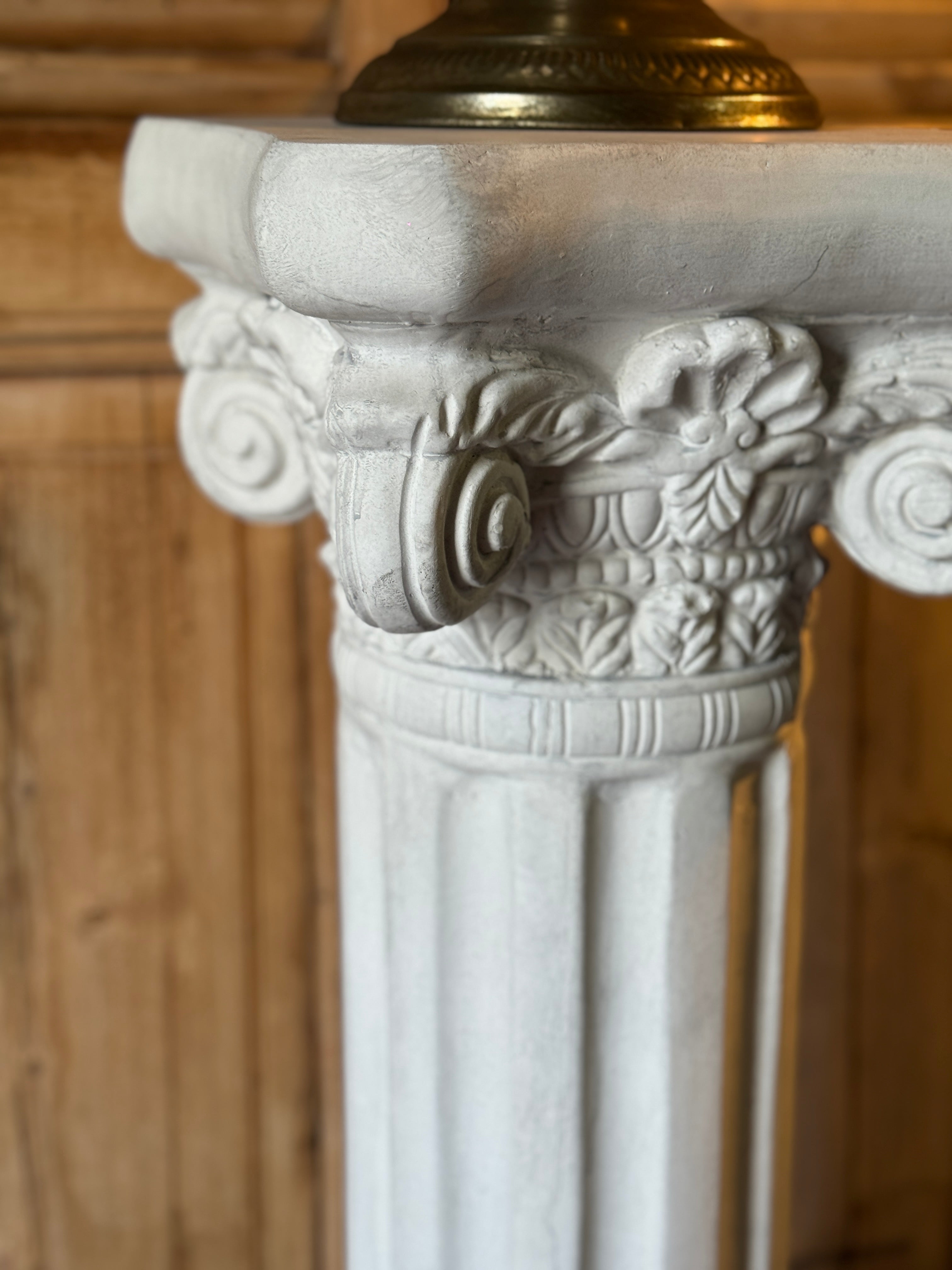 White Roman Style Column Plinth / Stand