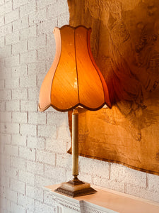 Vintage Brass & Onyx Table Lamp