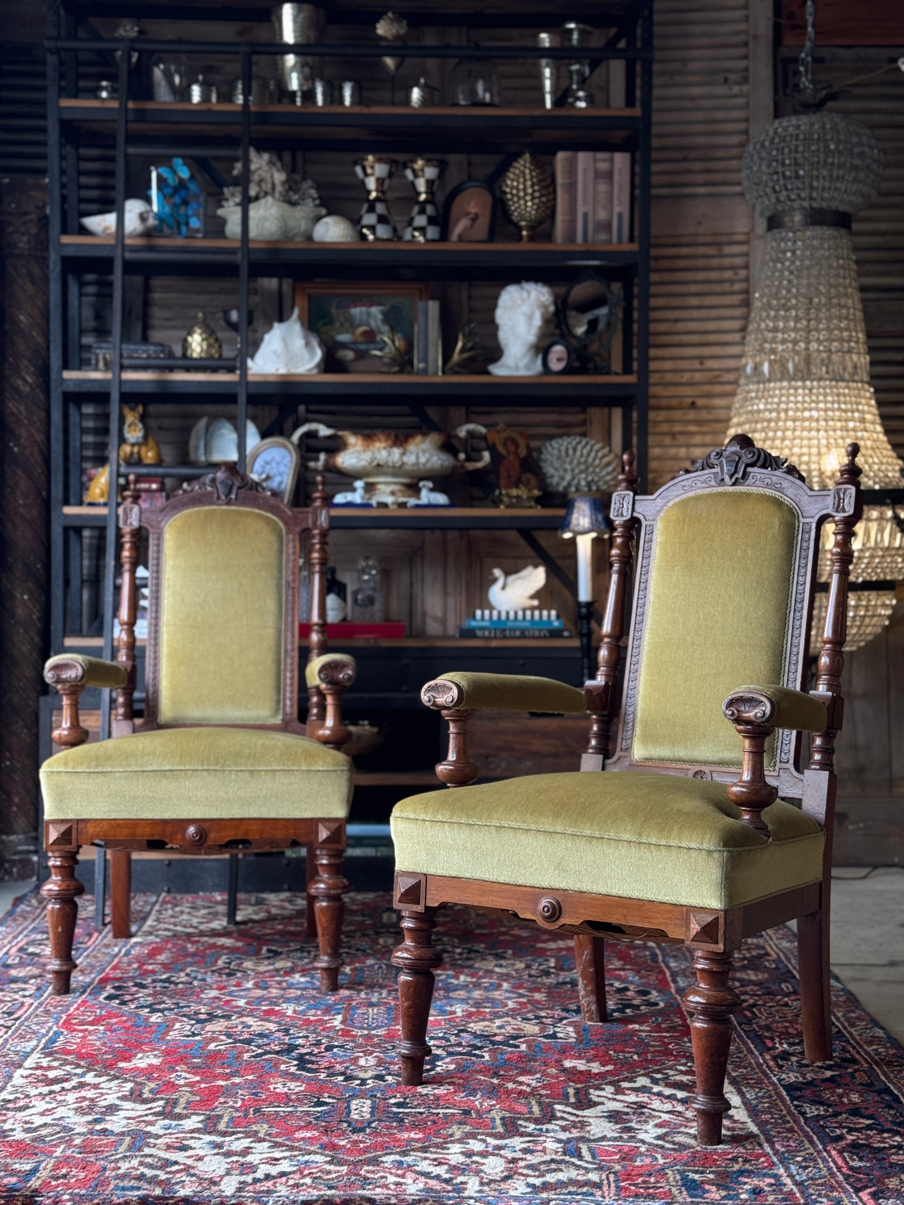 Vintage Pair of Danish Armchairs with Original Upholstery