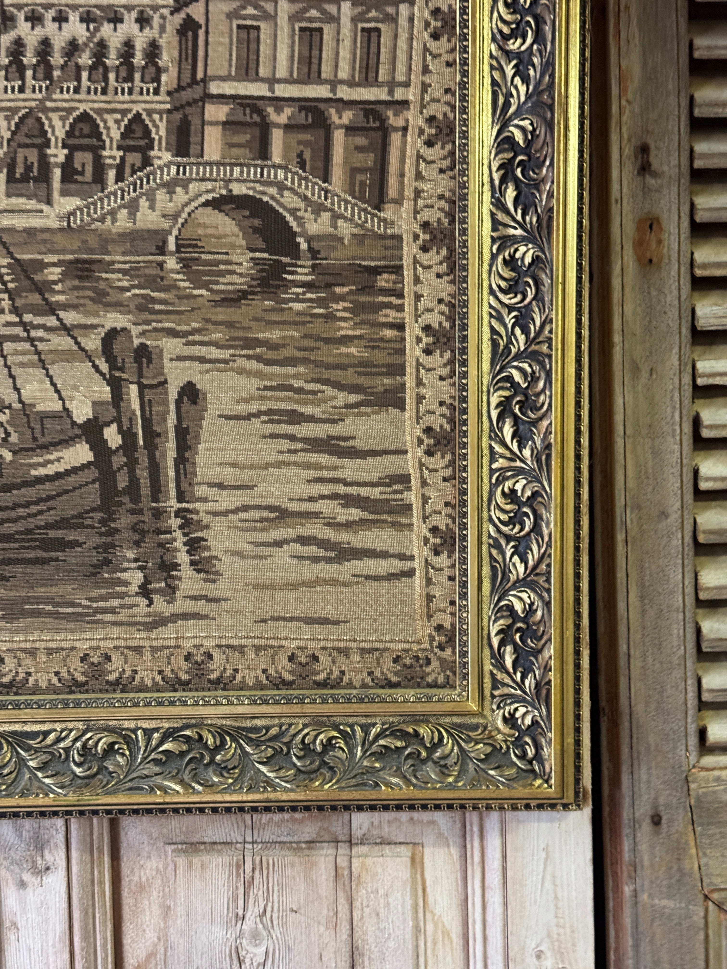 Vintage Framed Venice Tapestry