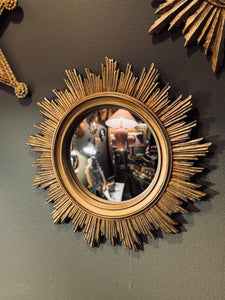 Large Brass Gold Sunburst Mirror