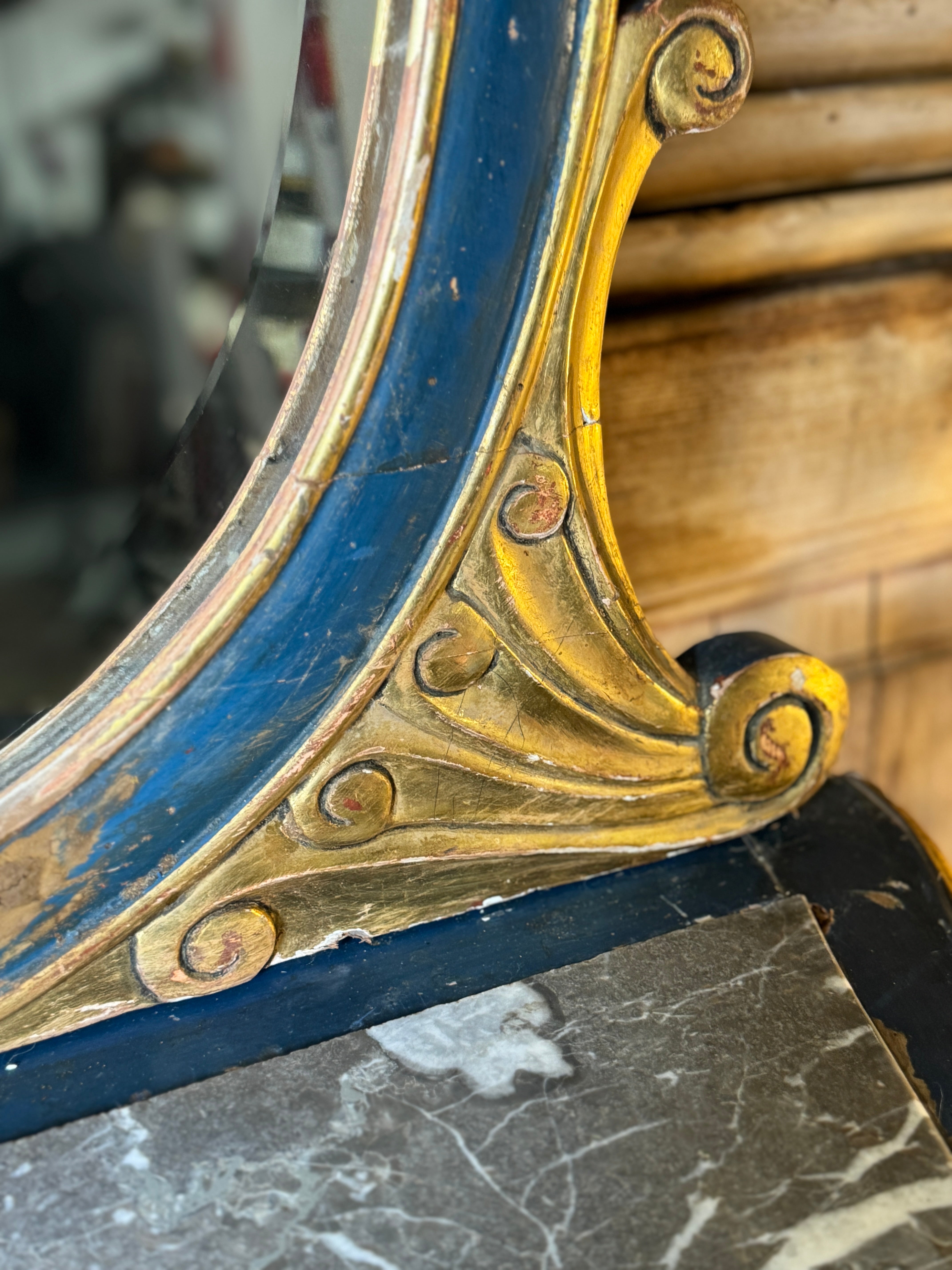 Antique French Console with Mirror