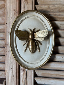 Cream & Gold Bee Wall Plaque