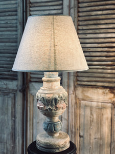 Pair of Carved Finial Lamps