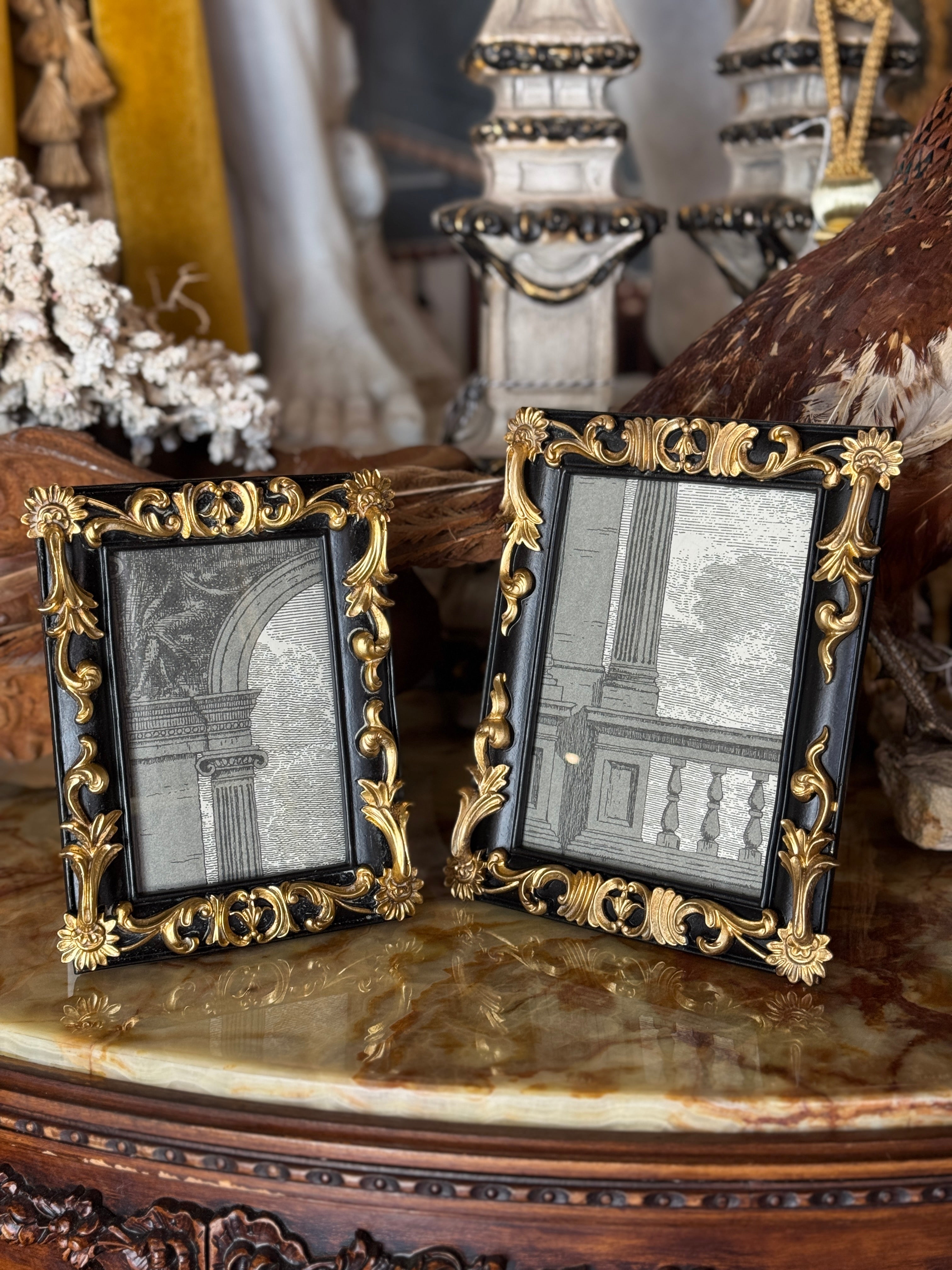 Ebony & Gold Photo Frame