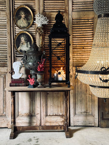 Antique Solid Oak Console Table