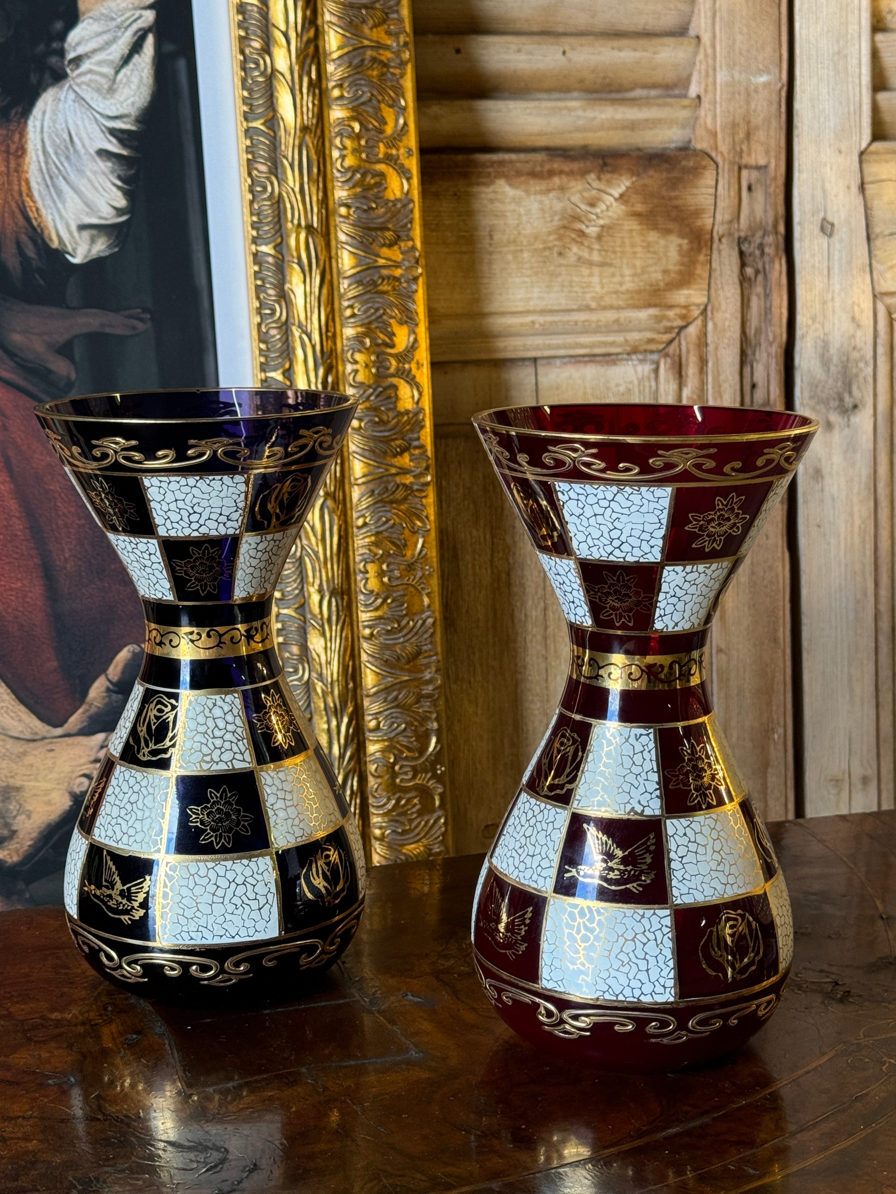 Vintage Venetian Glass Vases