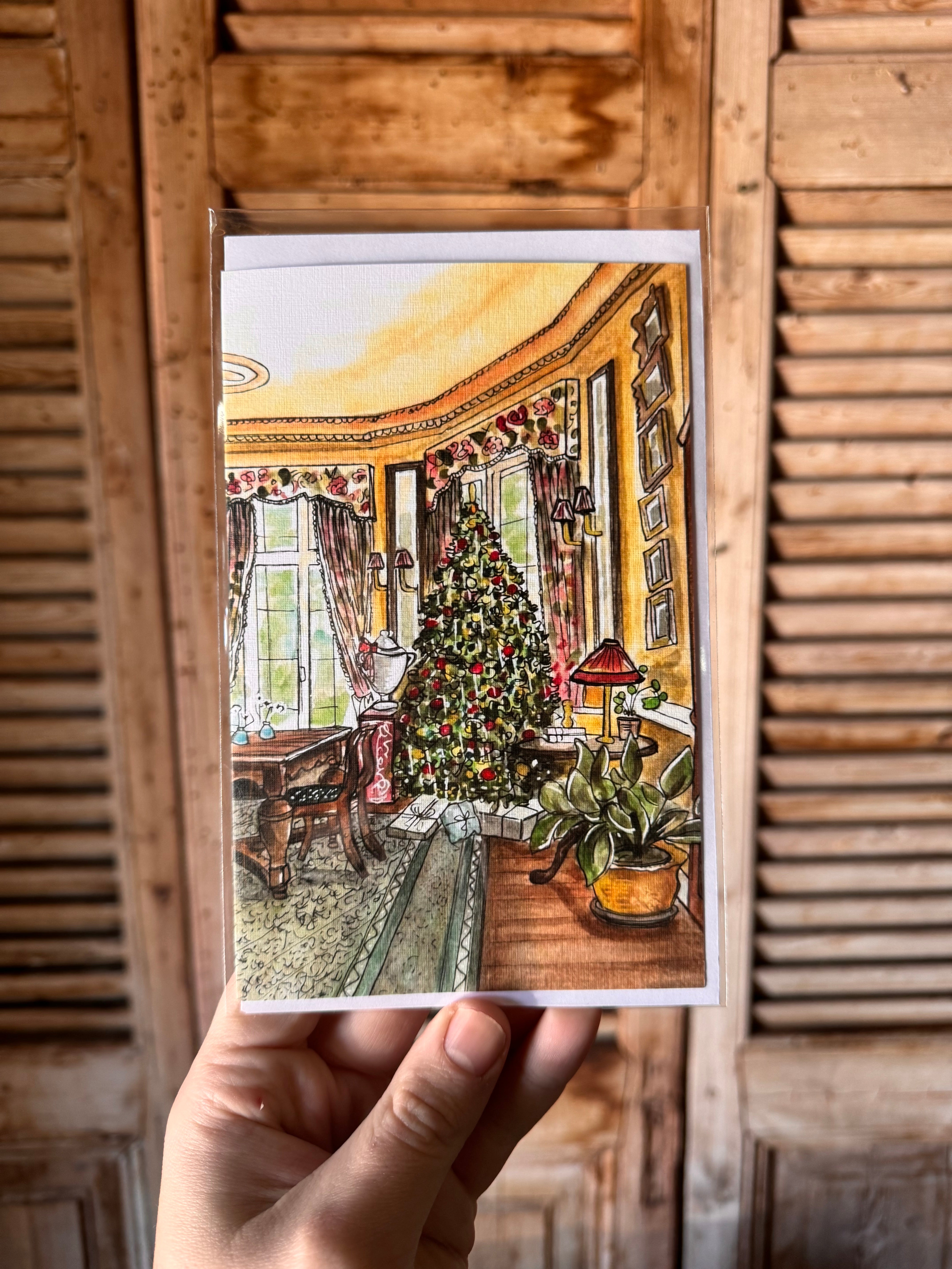 Blank Card with Original Art Print by Azadeh Wilson