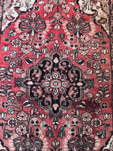 Hand Knotted Vintage Persian Hamadan Rug