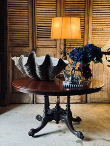 Victorian Walnut Oval Table With Birdcage Base