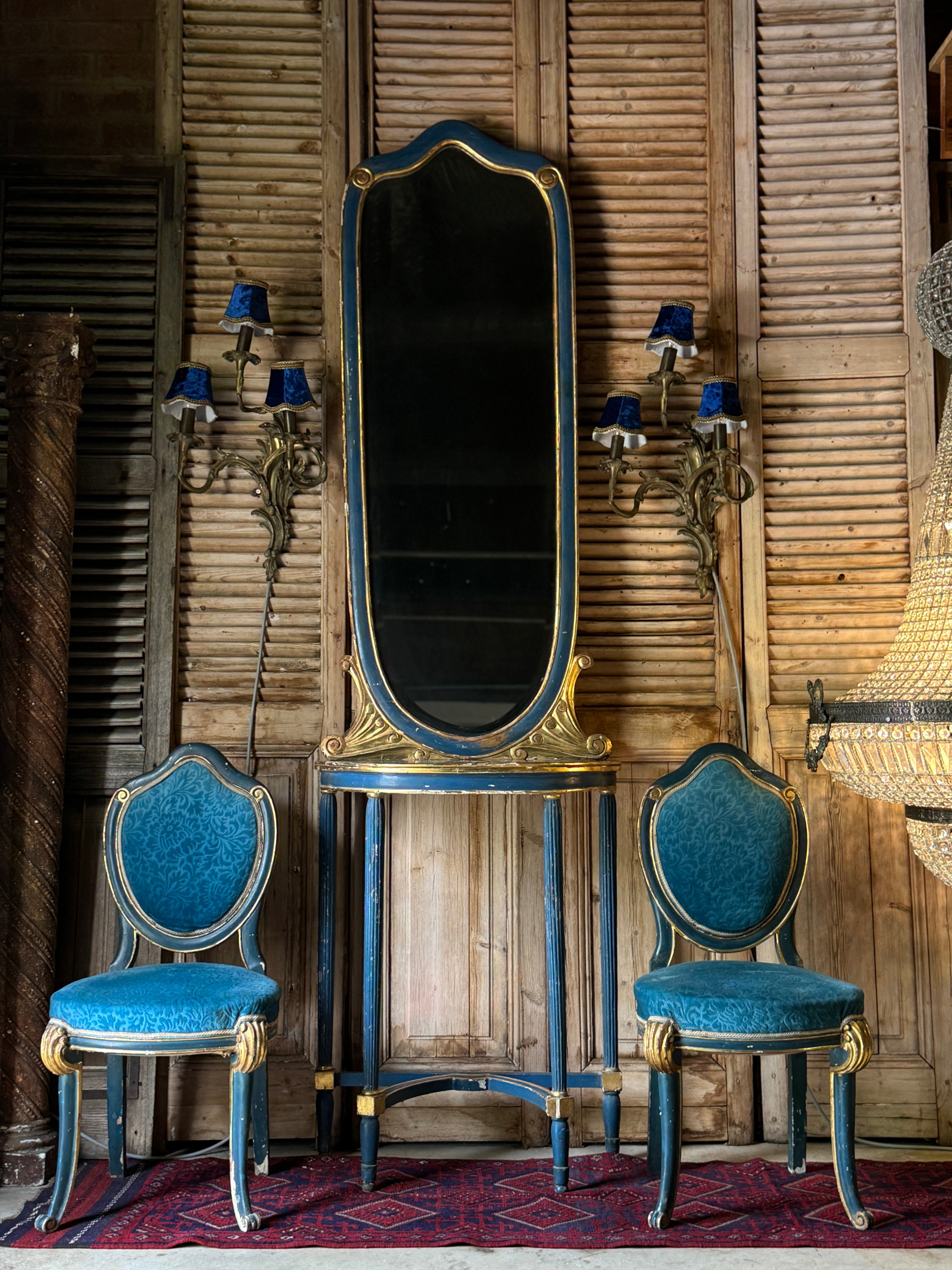 Antique French Console with Mirror