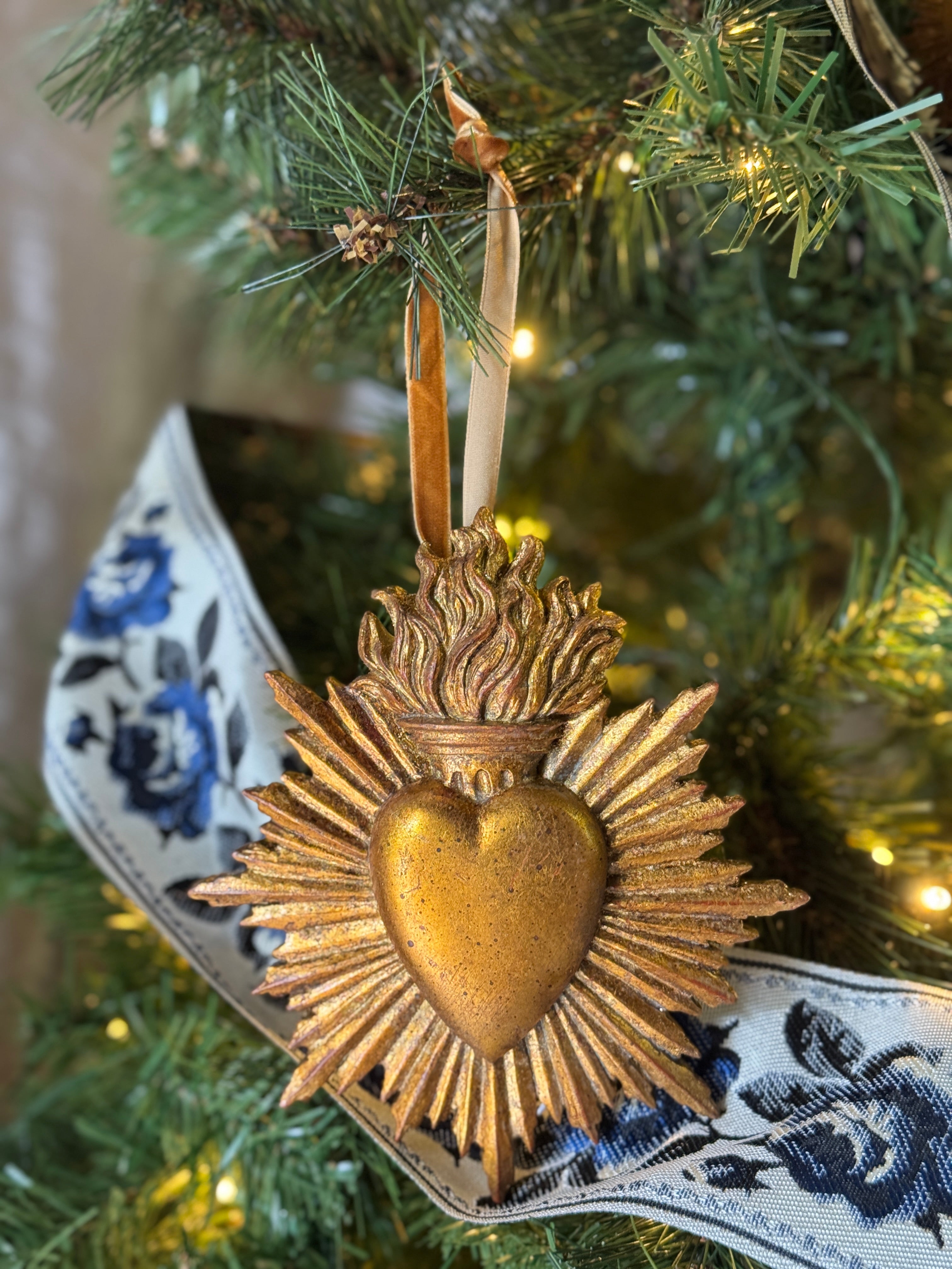 Sacred Heart on Velvet Ribbon