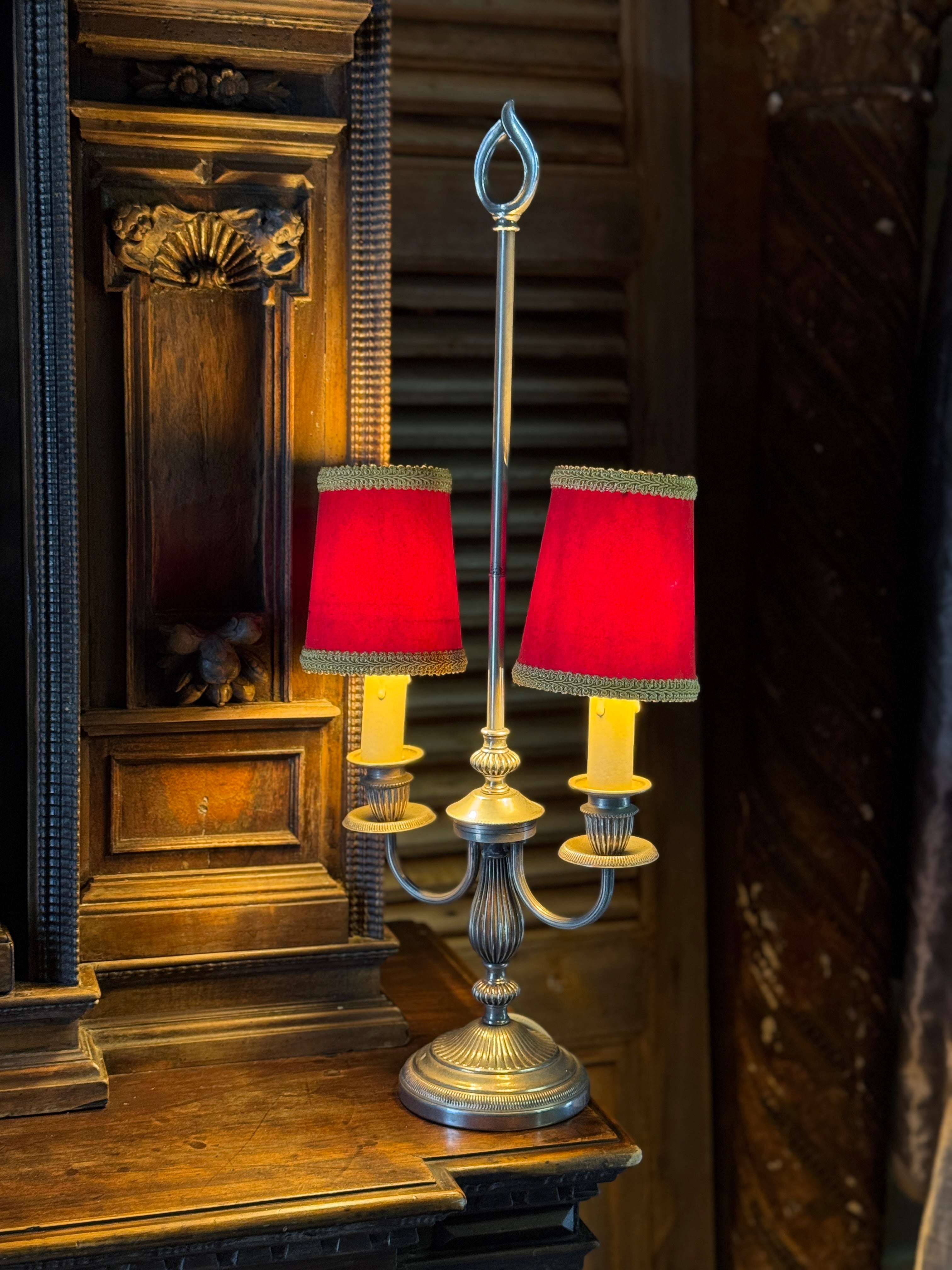 Vintage Twin-Shade Bouillotte Lamp