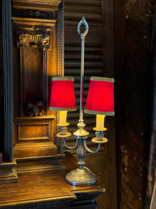 Vintage Twin-Shade Bouillotte Lamp