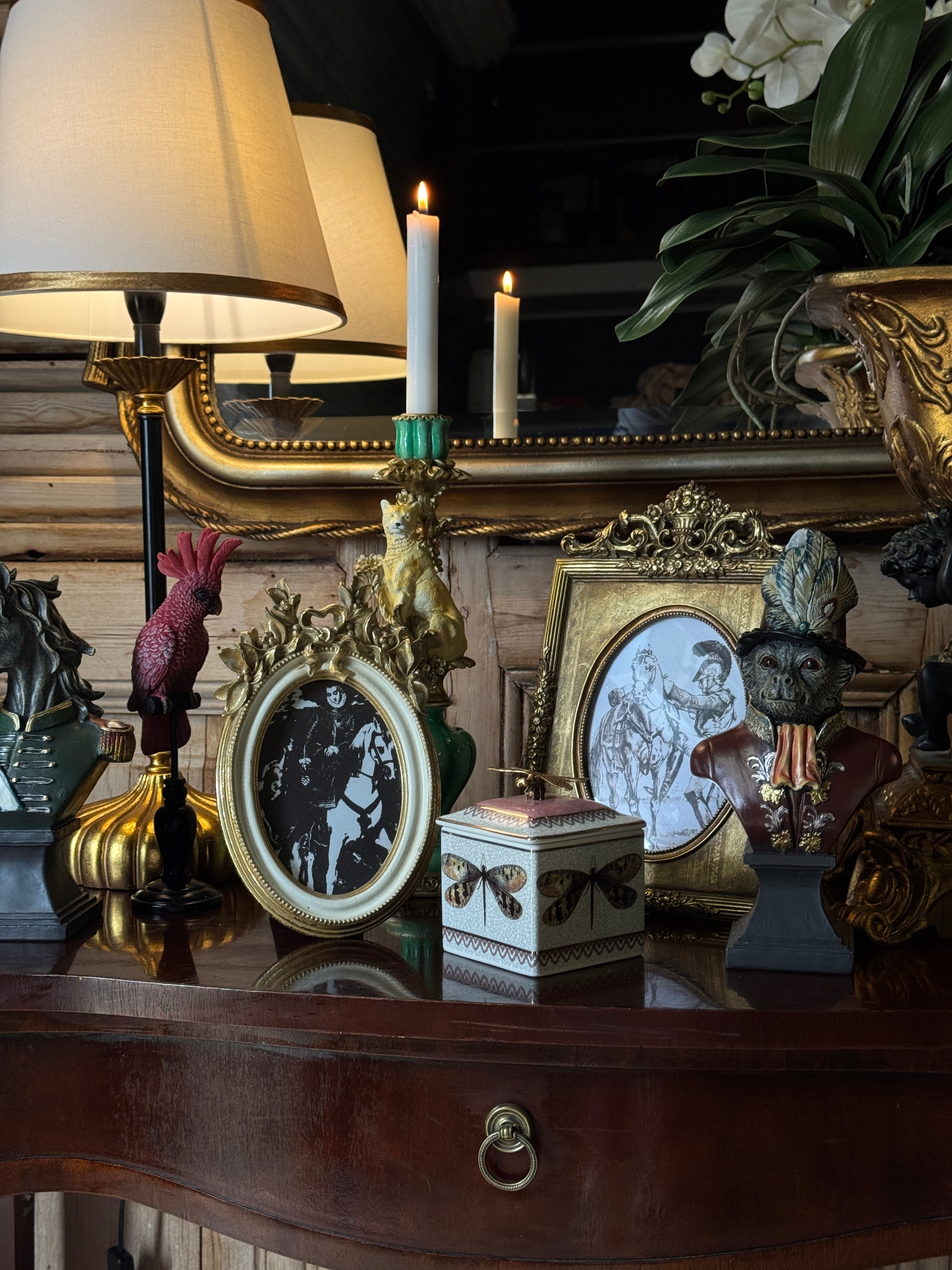 Floral Gilt Oval Photo Frame