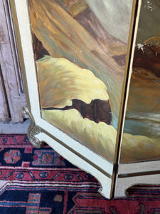 Vintage Hand Painted Napoleon Screen