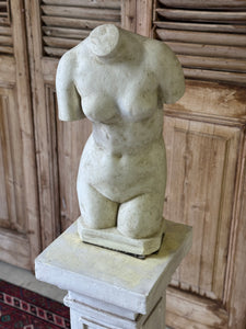 Vintage Bust of Female Form on Plinth