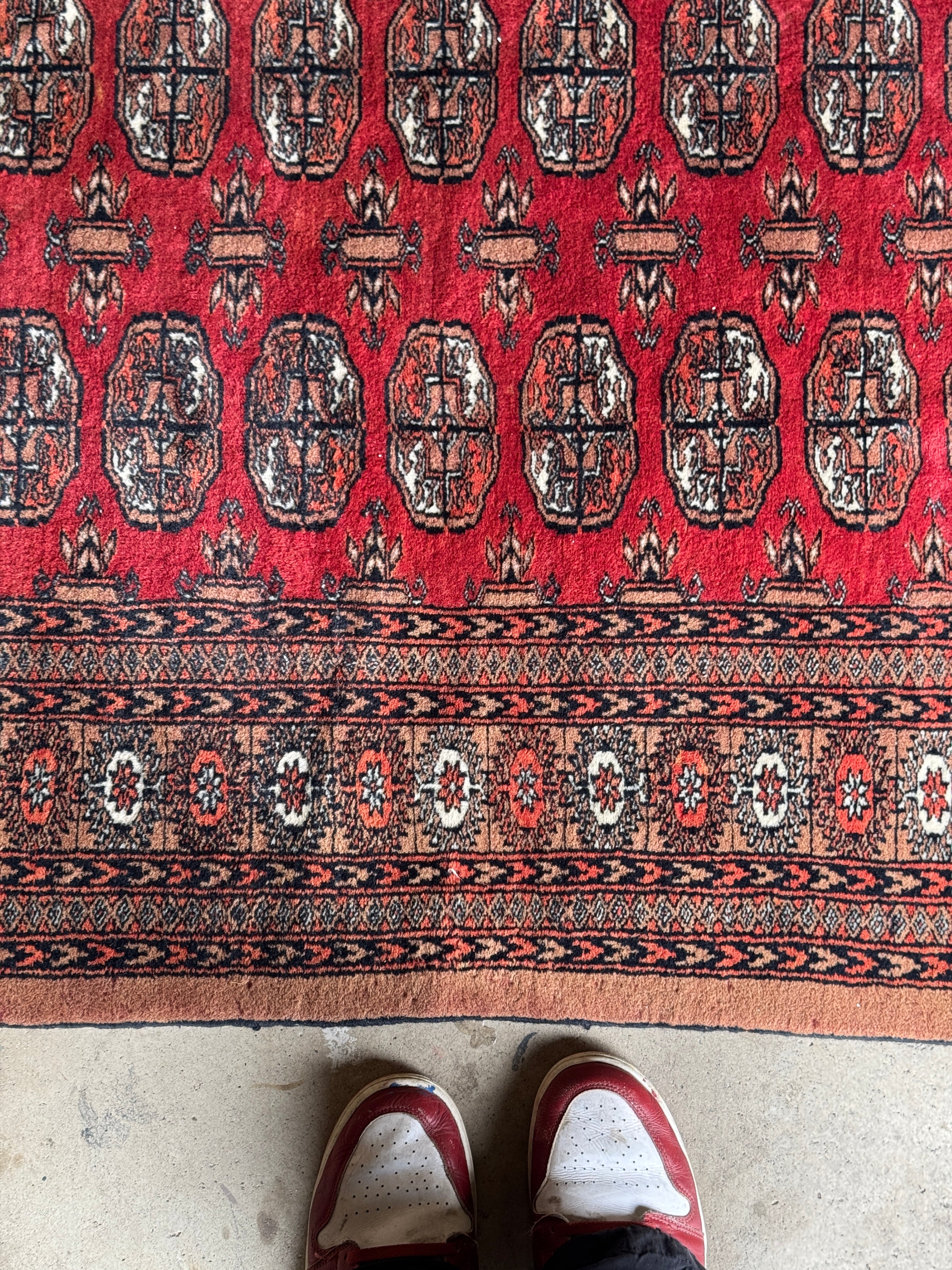 Vintage Pakistani Bokhara Handknotted Woollen Carpet