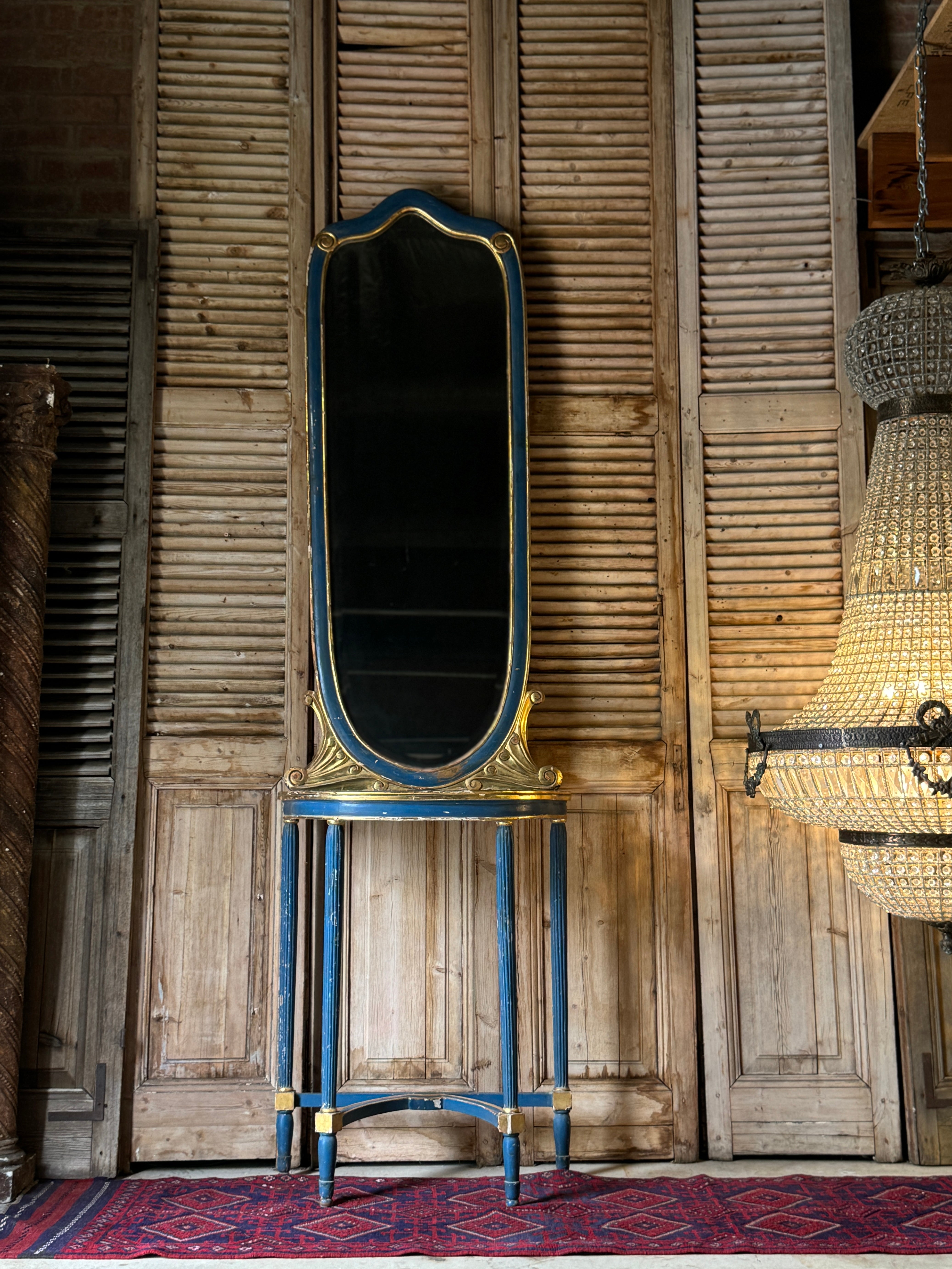 Antique French Console with Mirror