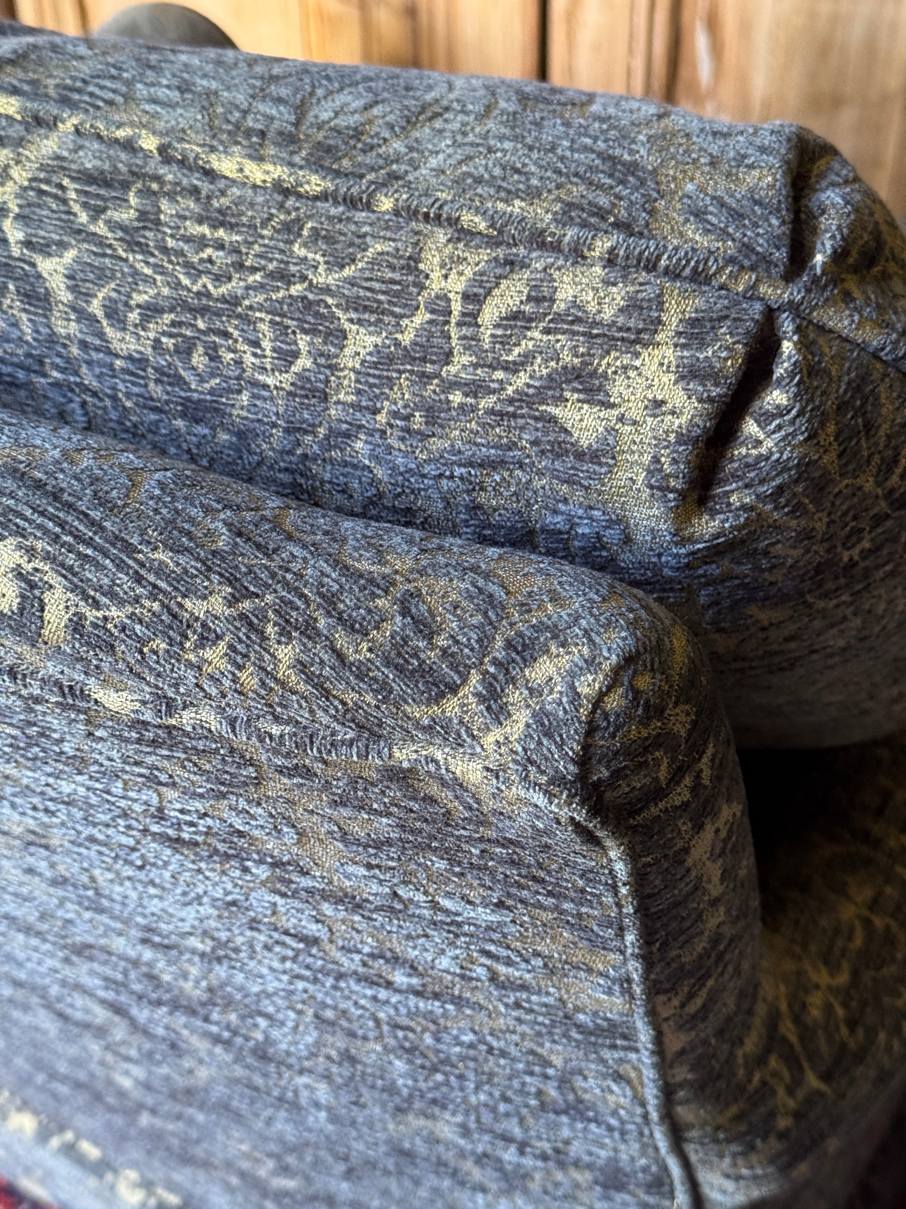 [HOLD] Pair of Vintage Damask Lounge Chairs