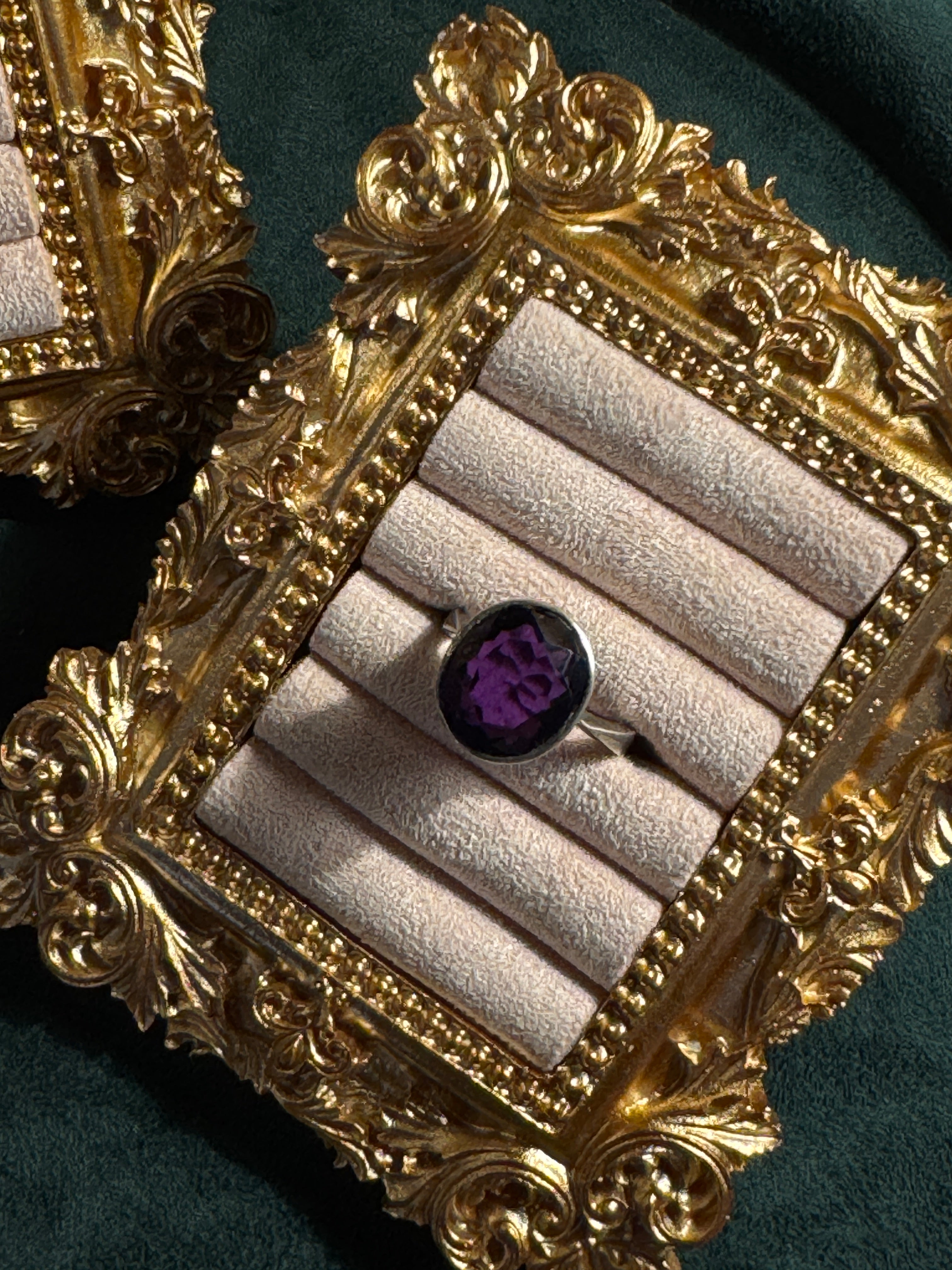 Vintage Amethyst Silver Cocktail Ring