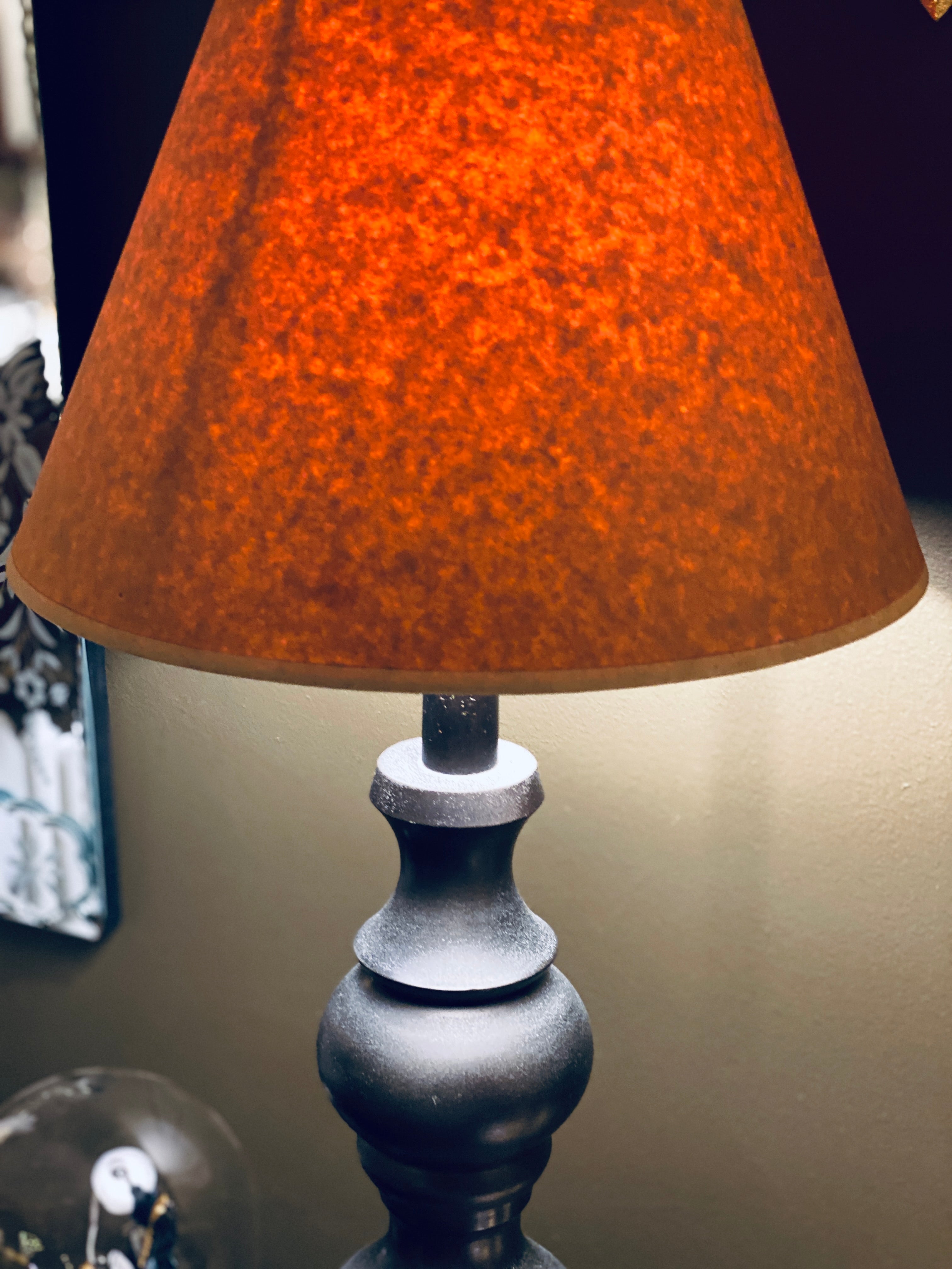 Vintage Metal Base Lamp with Shade