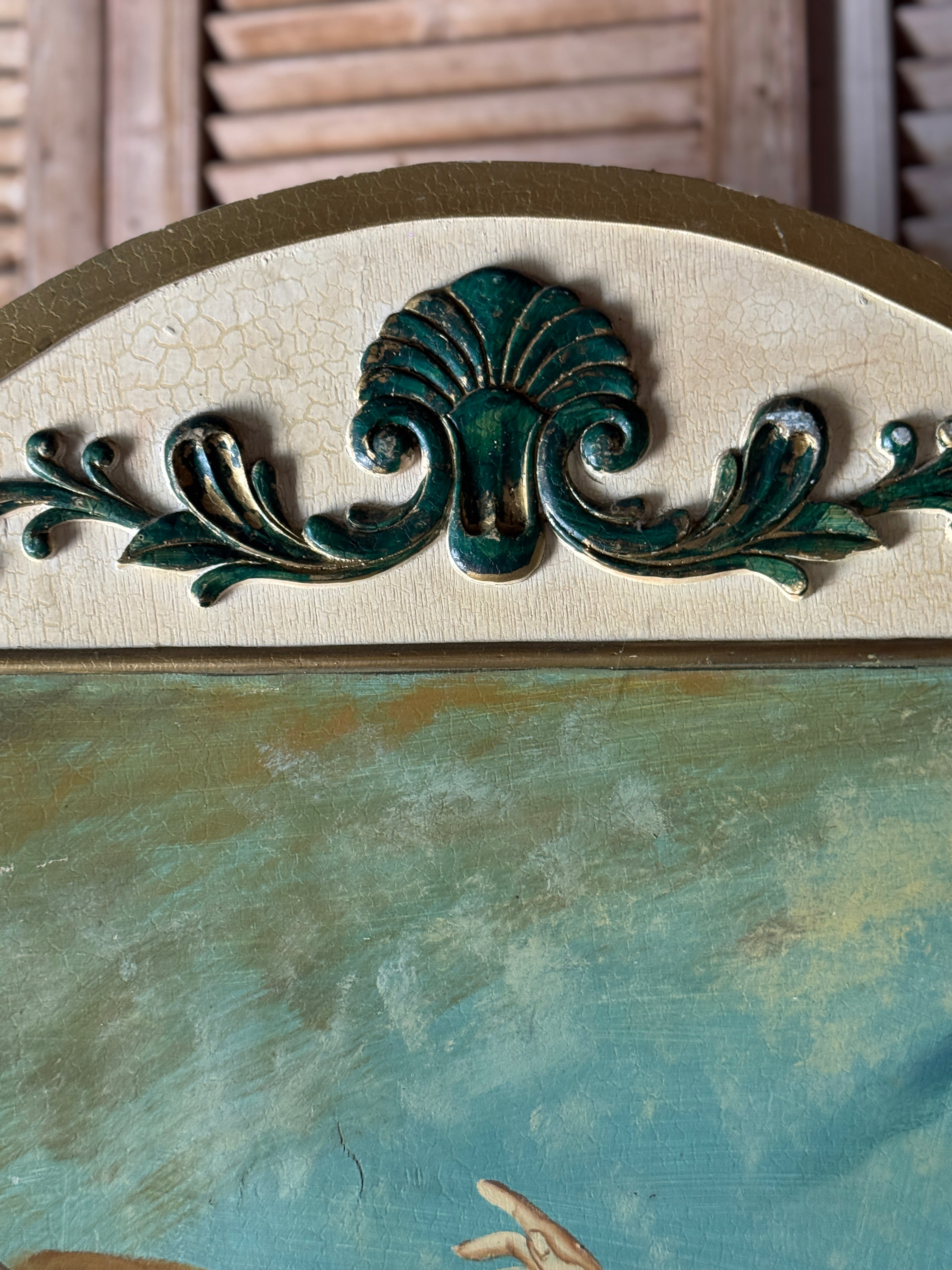 Vintage Hand Painted Napoleon Screen