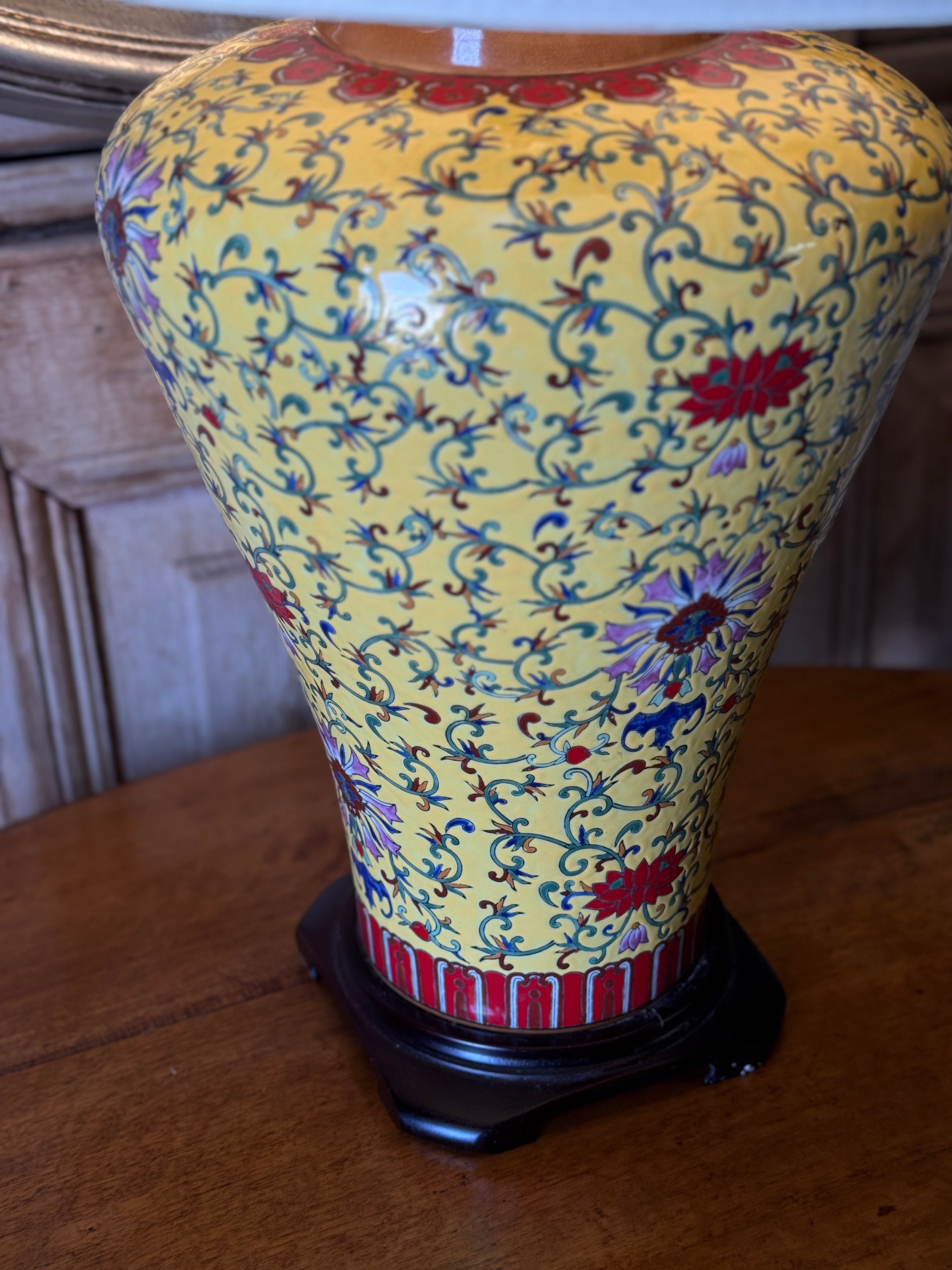 Large Vintage Oriental Table Lamp