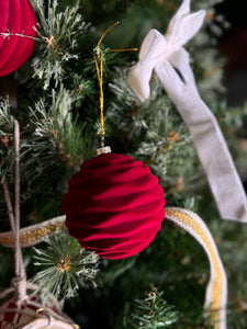 Burgundy Velvet Baubles