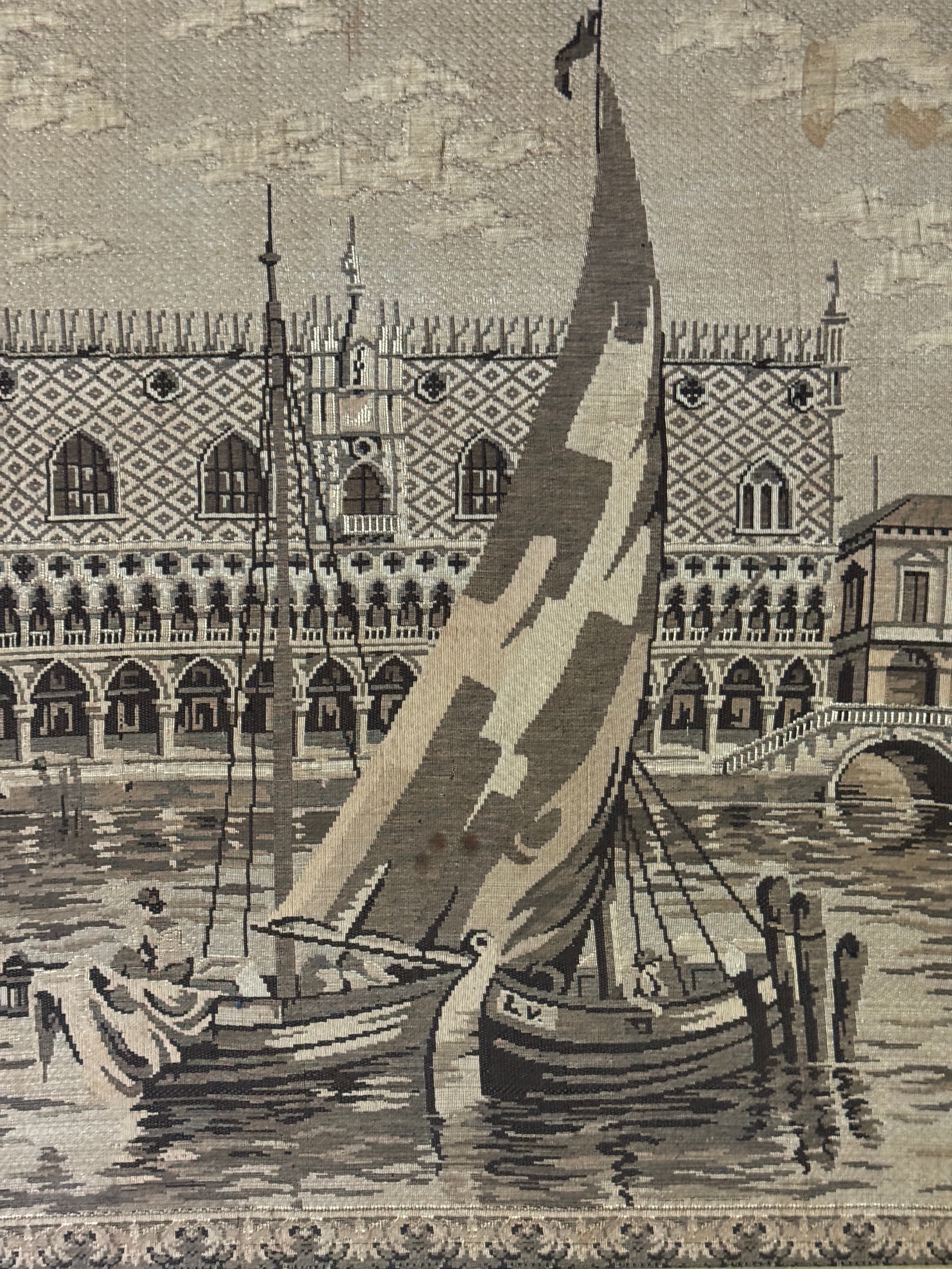 Vintage Framed Venice Tapestry