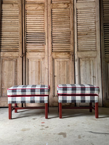 Vintage Gingham Stools