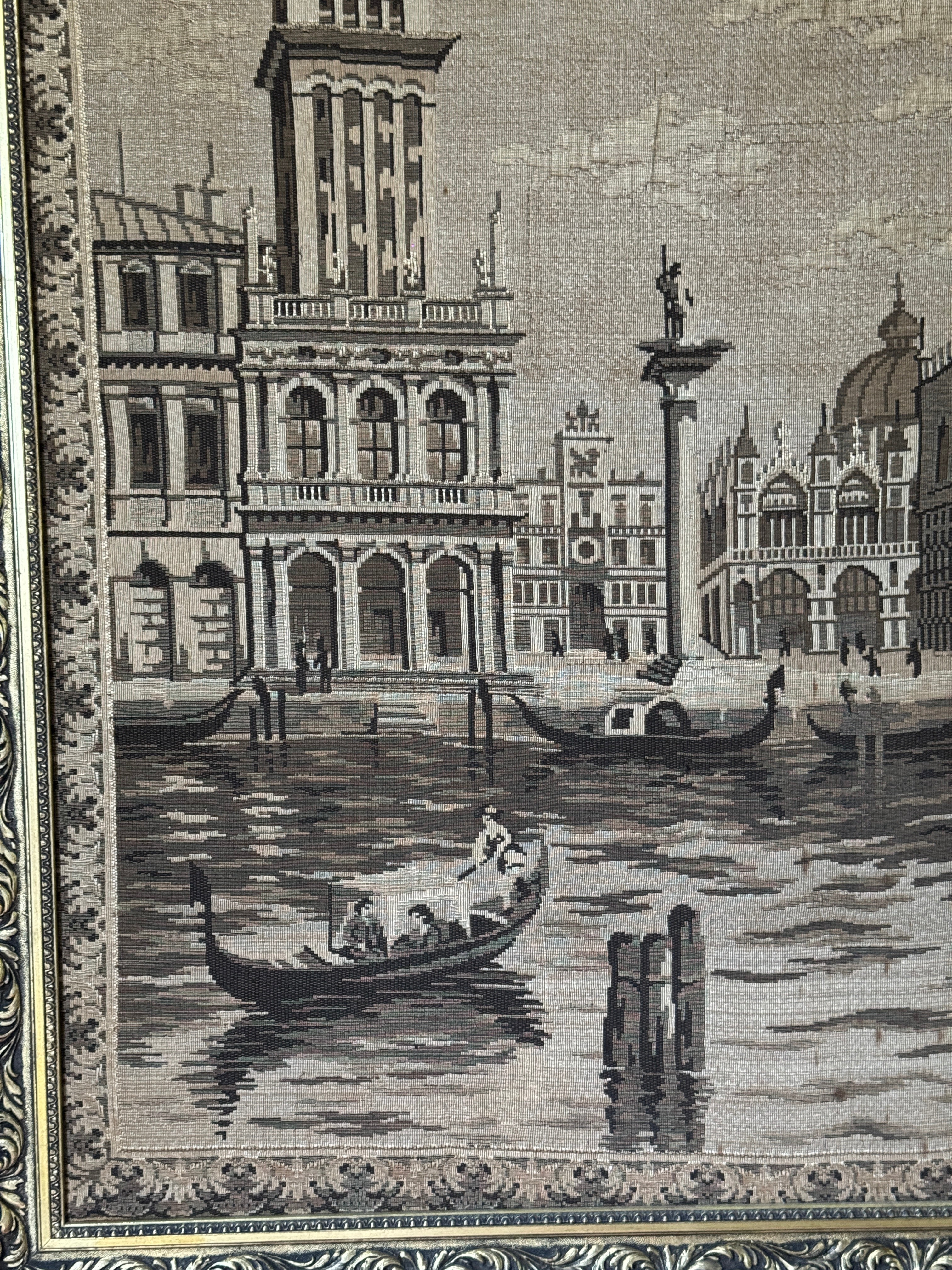 Vintage Framed Venice Tapestry