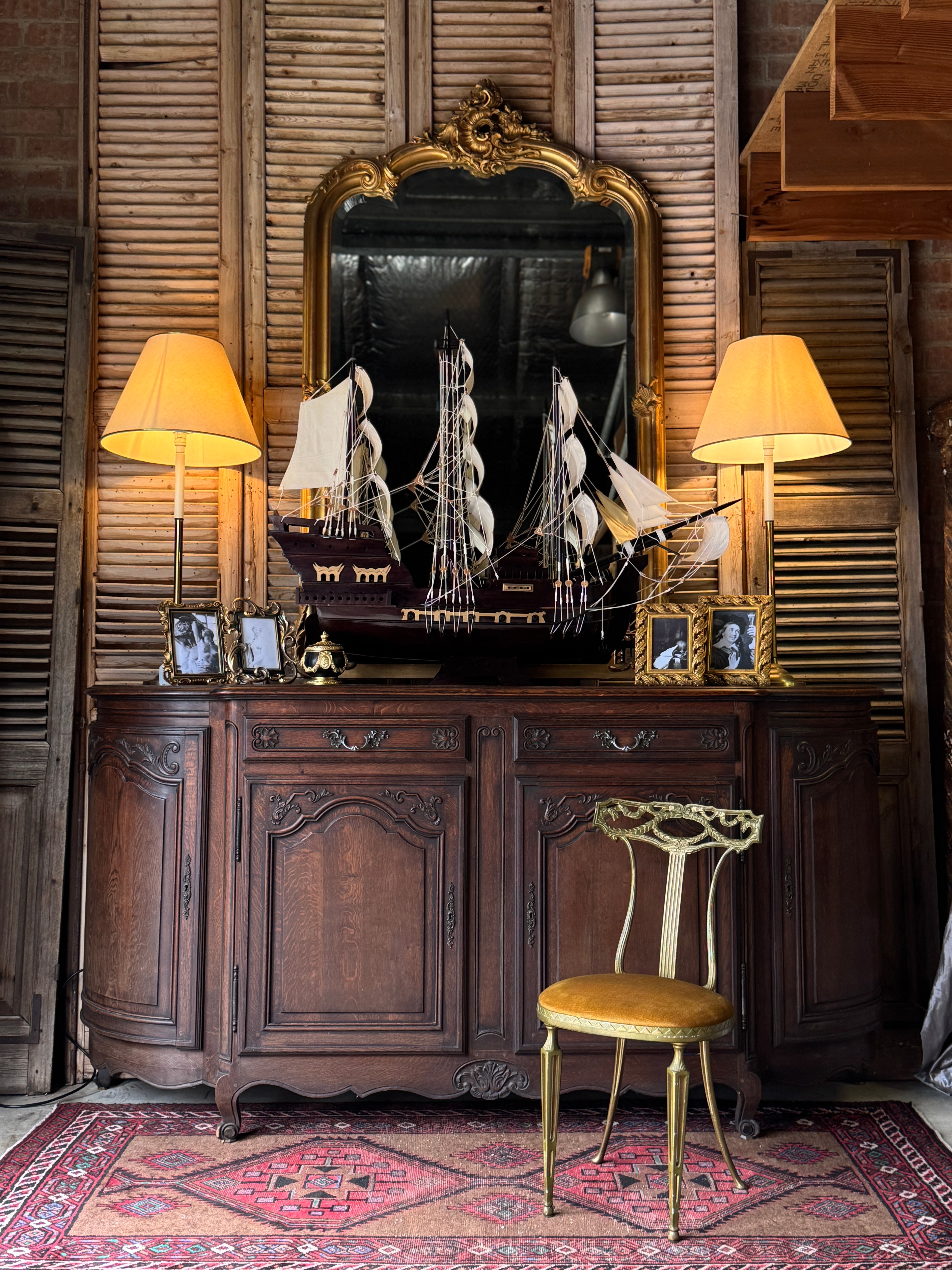 Antique French Well-Carved Sideboard
