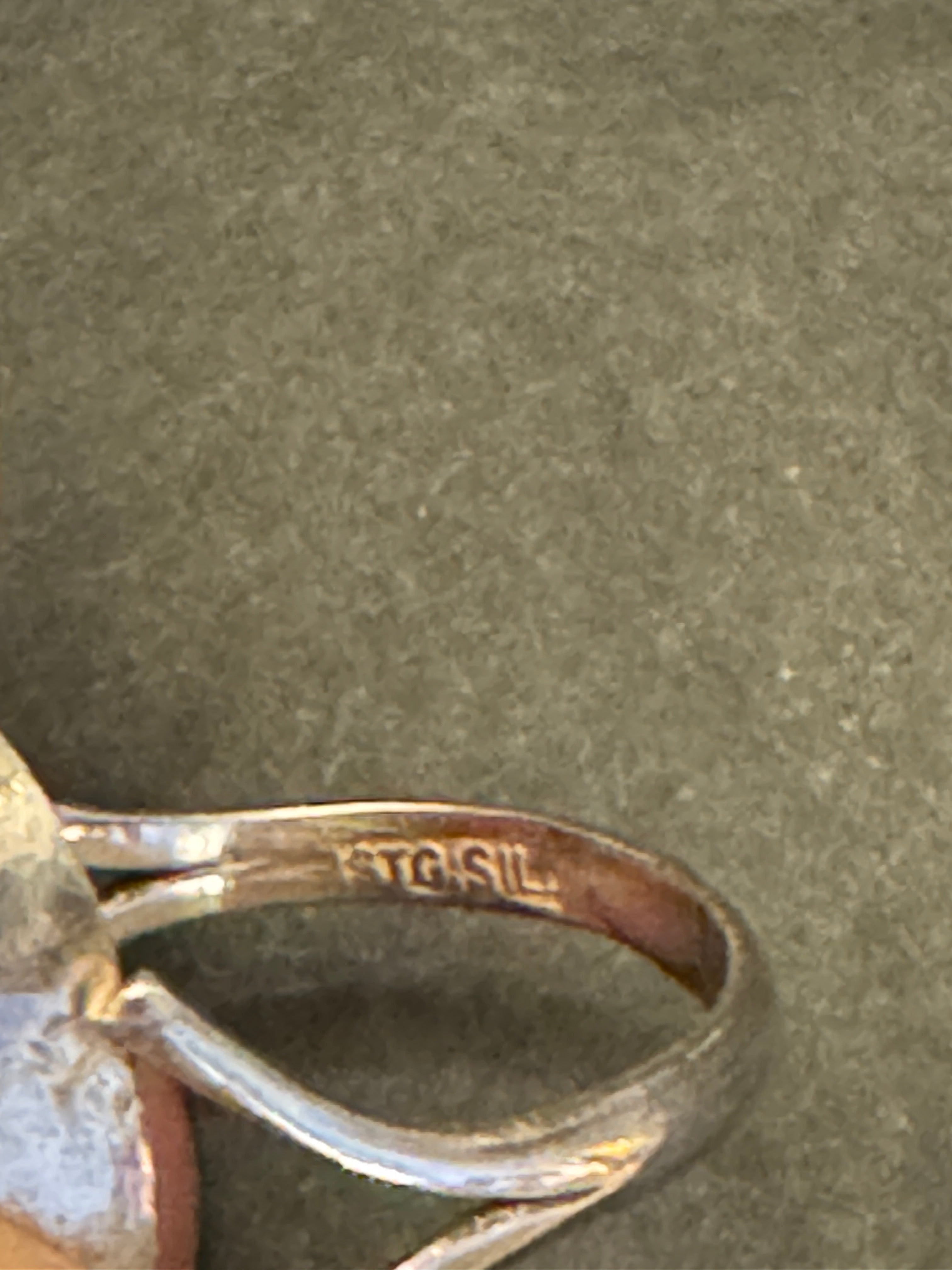 Vintage Sterling Silver Shell Cameo Ring – Size O (4g)