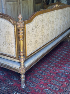 Antique French Louis XVI Style Giltwood Salon Sofa