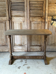 Antique Solid Oak Console Table