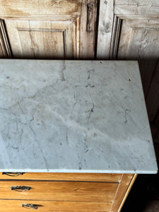 Antique Baltic Pine Marble-Top Dresser – 19th Century