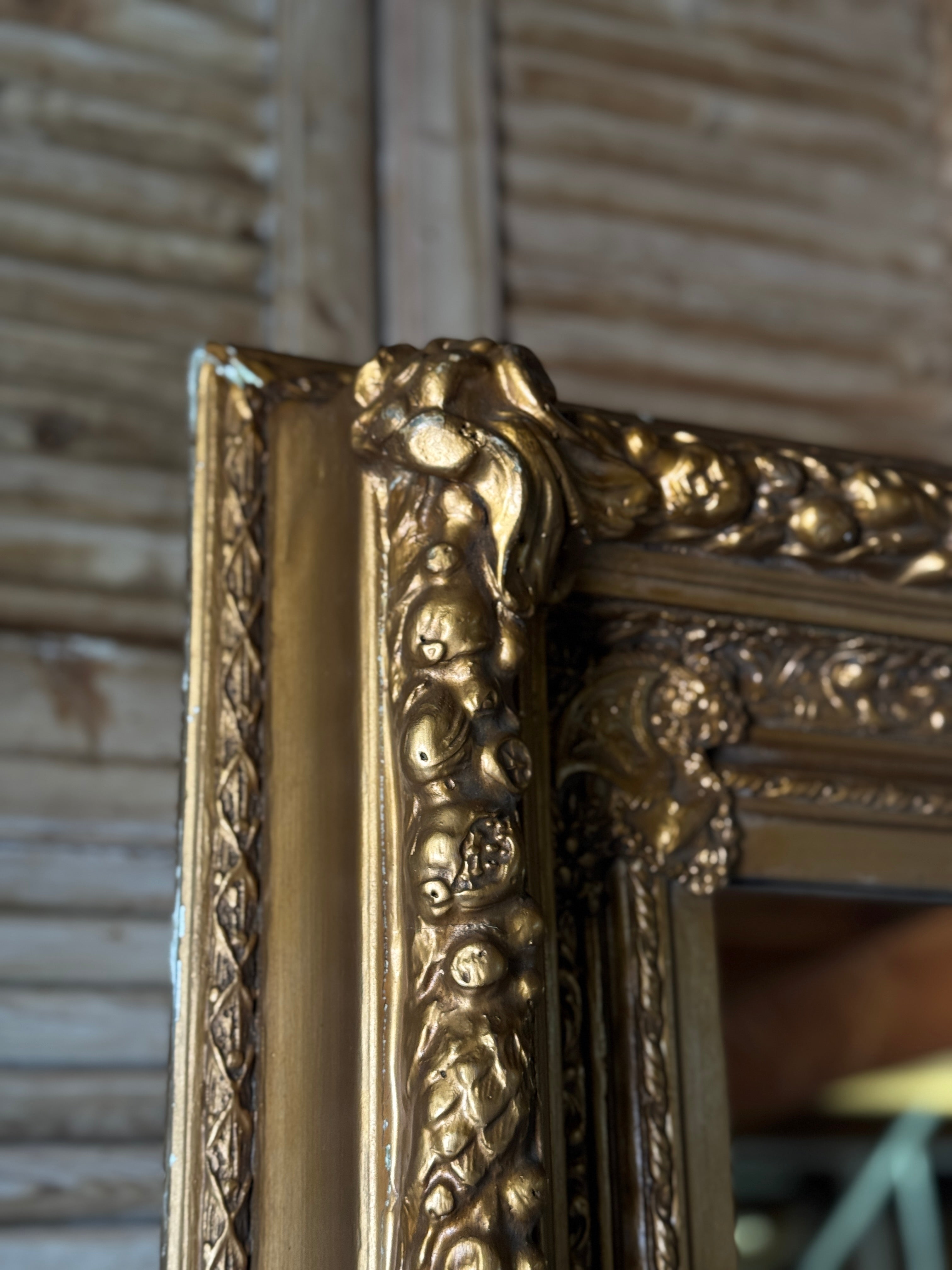 Antique Gilt Timber & Gesso Framed Mirror