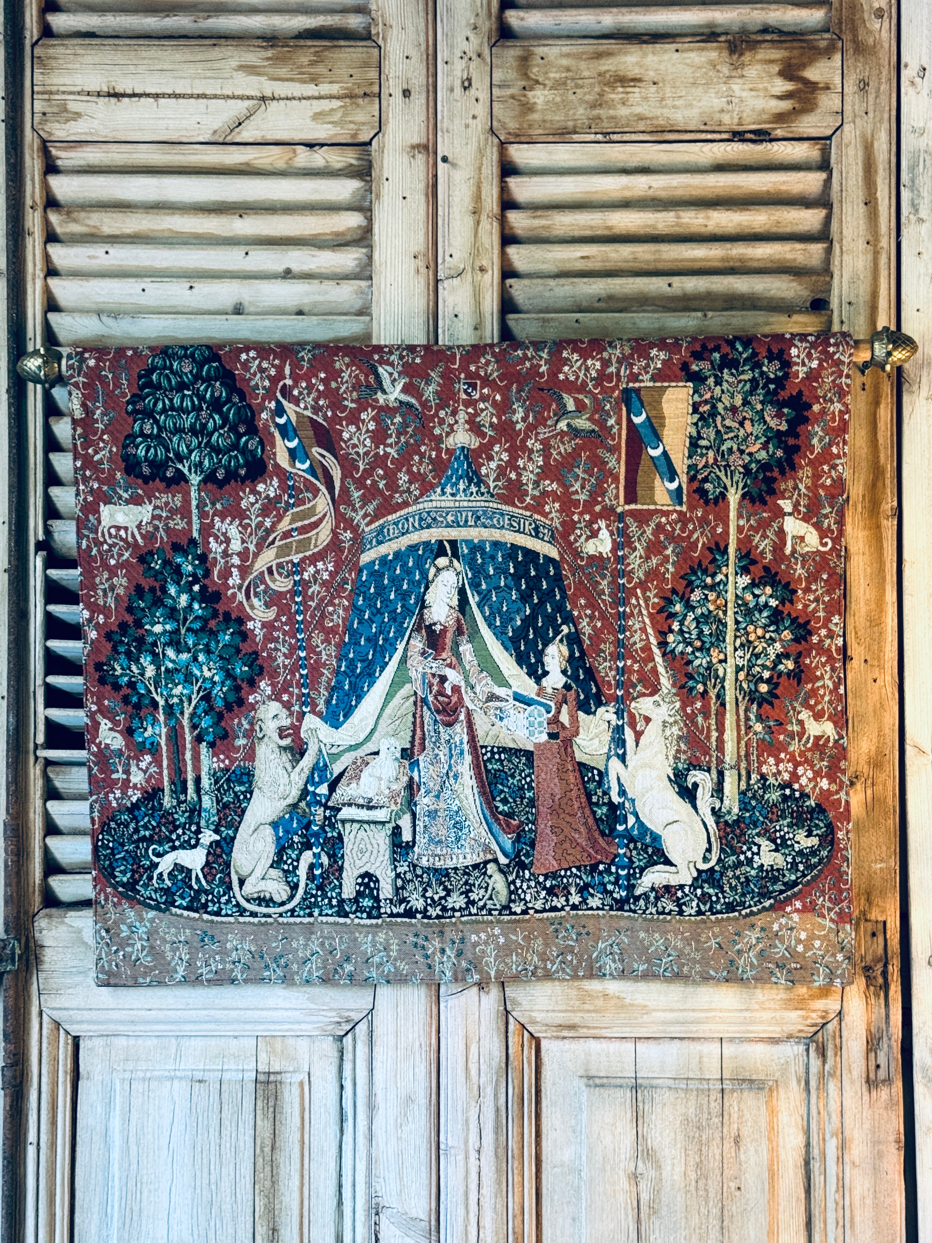 Vintage “The Lady and the Unicorn” Tapestry